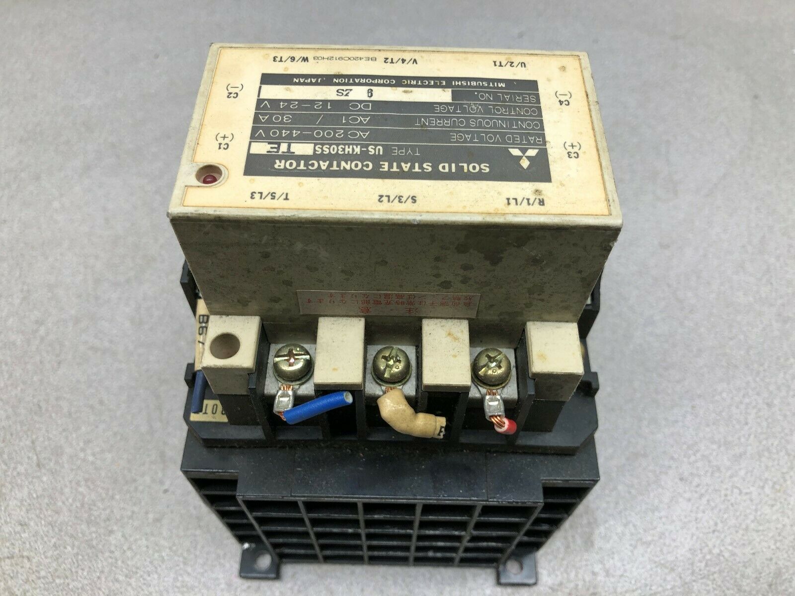 USED MITSUBISHI ELECTRIC 30 AMP 3 PH 200-440 12-24 VDC COIL SOLID STATE CONTACTO