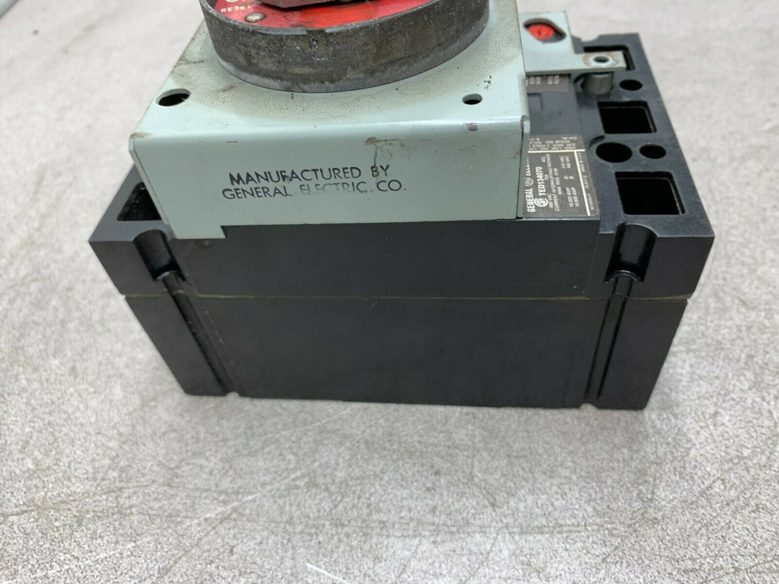 USED GENERAL ELECTRIC 70 AMP 3 POLE MOTOR CIRCUIT PROTECTOR TED134070