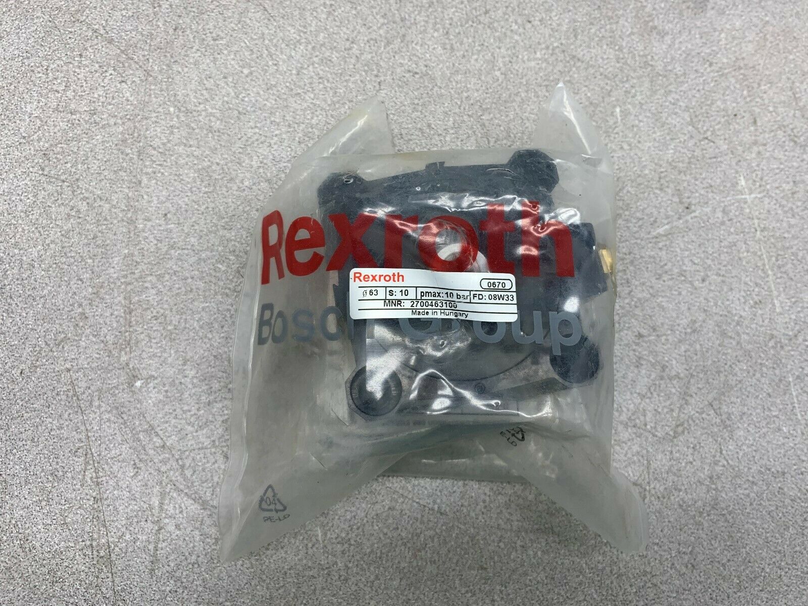 NEW NO BOX REXROTH PART 2700463100