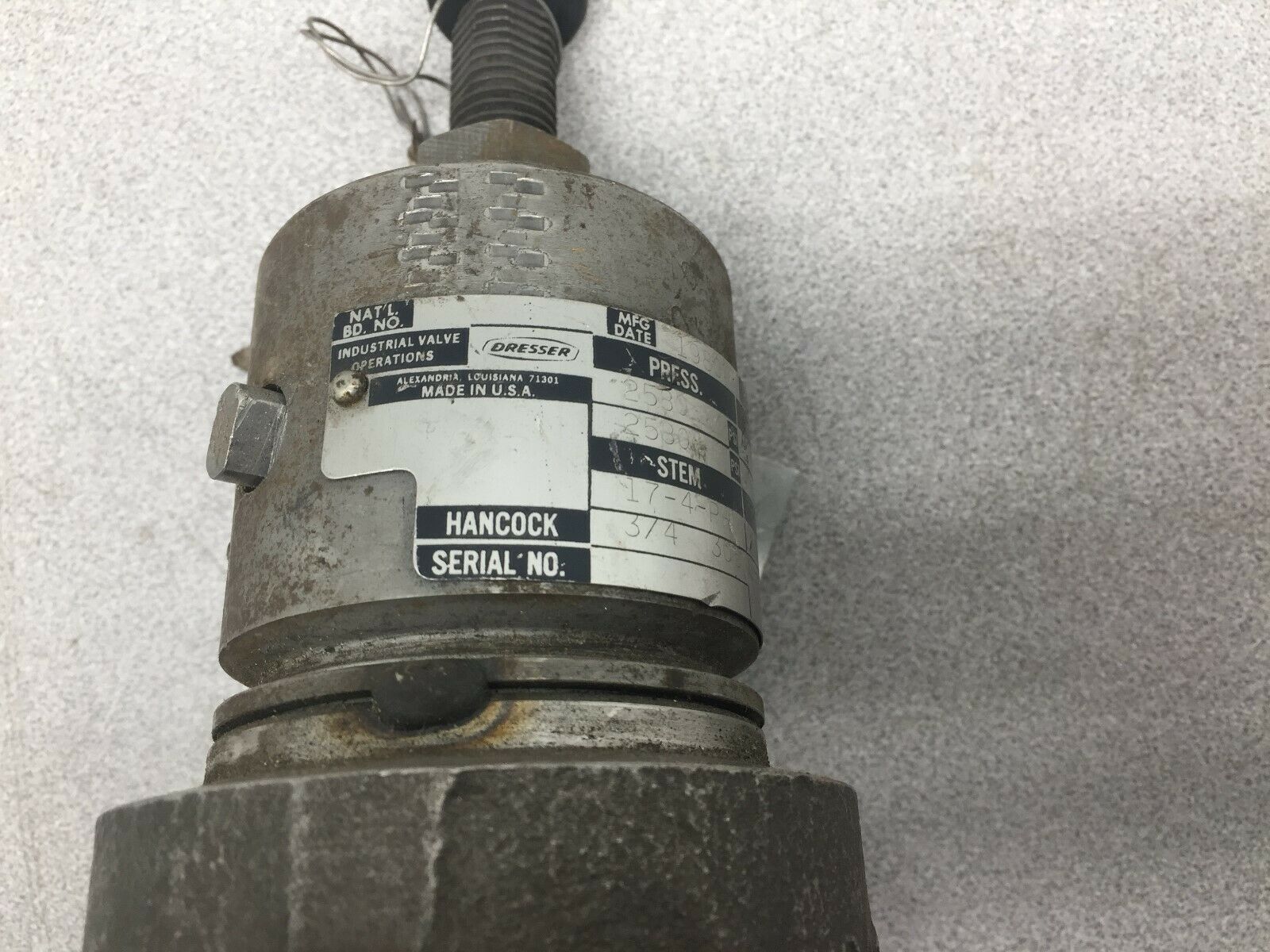 NEW NO BOX HANCOCK VALVE 3050W-1-XMC161