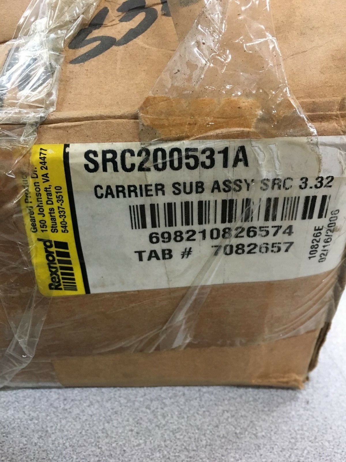 NEW IN BOX REXNORD SRC200531A CARRIER SUB ASSEMBLY SRC 3.32 7082657