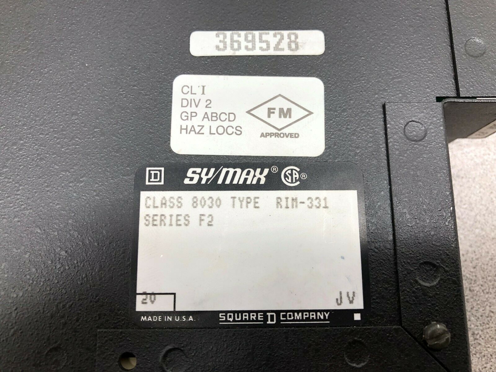 USED SQUARE D SY/MAX 32 POINT 24 VDC INPUT MODULE 8030 RIM-331