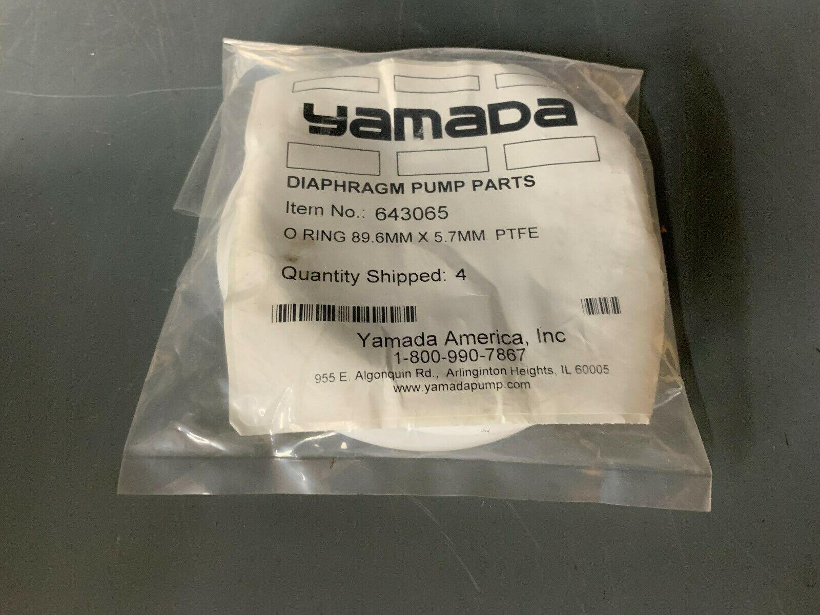 NEW PACKAGE OF 4 YAMADE PUMP O RINGS 643065