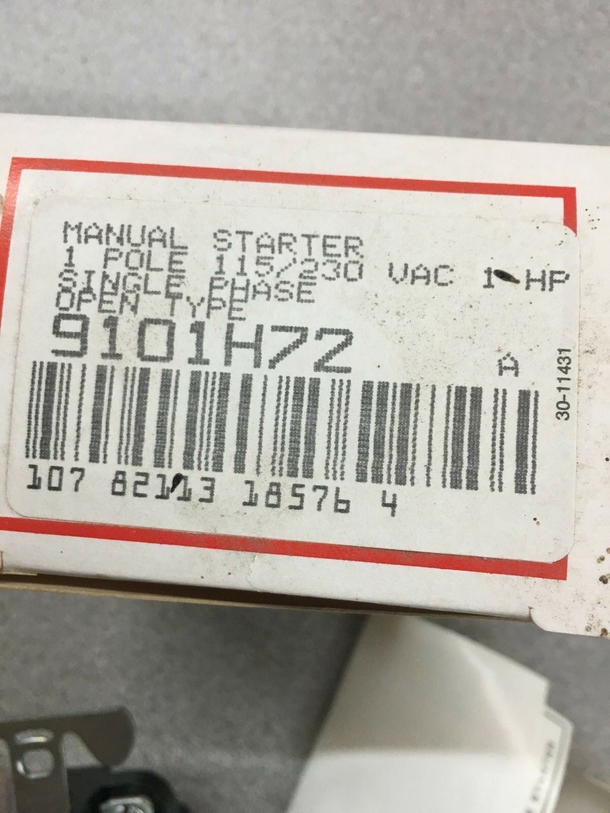 NEW IN BOX CUTLER-HAMMER 1 POLE MANUAL STARTER 9101H72