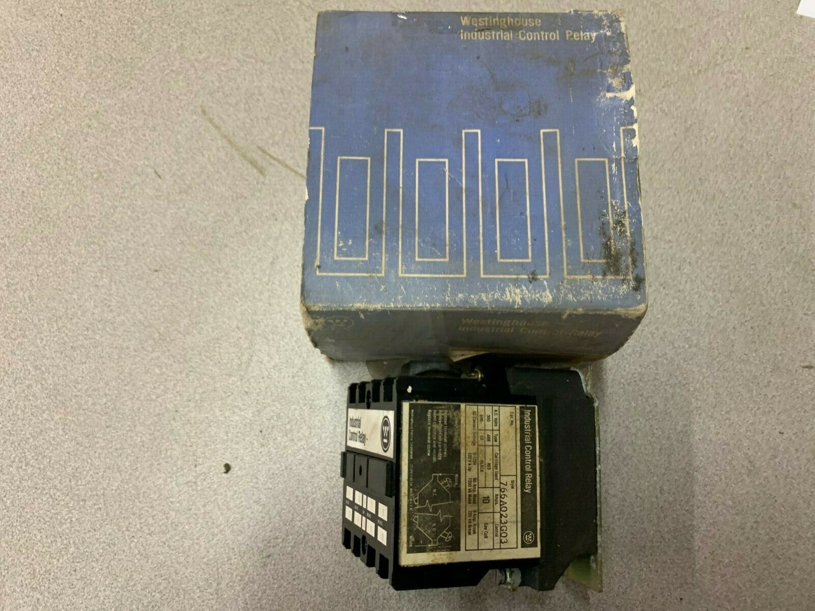 NEW IN BOX WESTINGHOUSE CONTROL RELAY 766A023G03