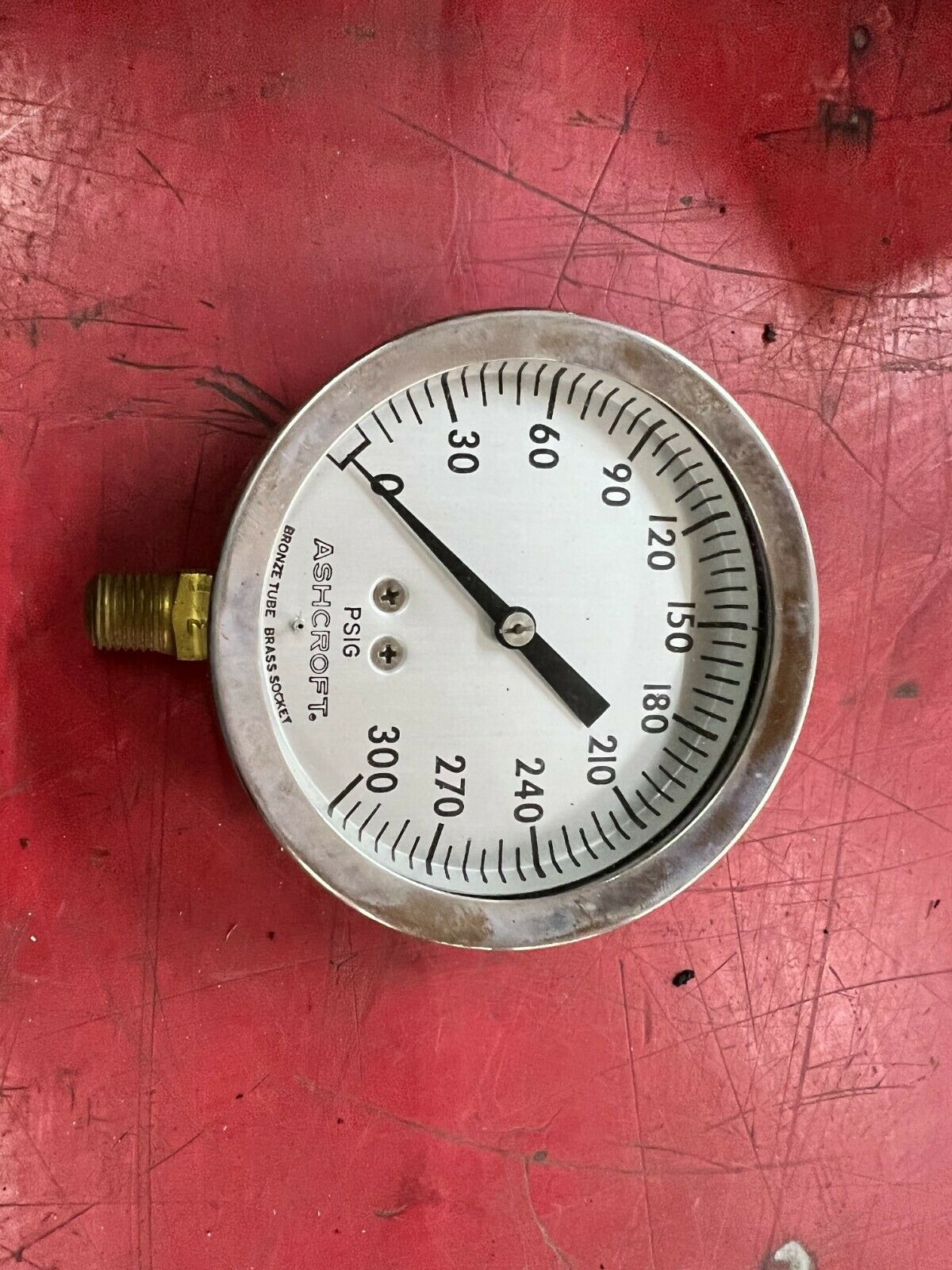 NEW IN BOX AHSCROFT 0-300 PSI PRESSURE GAUGE 1009A 02L