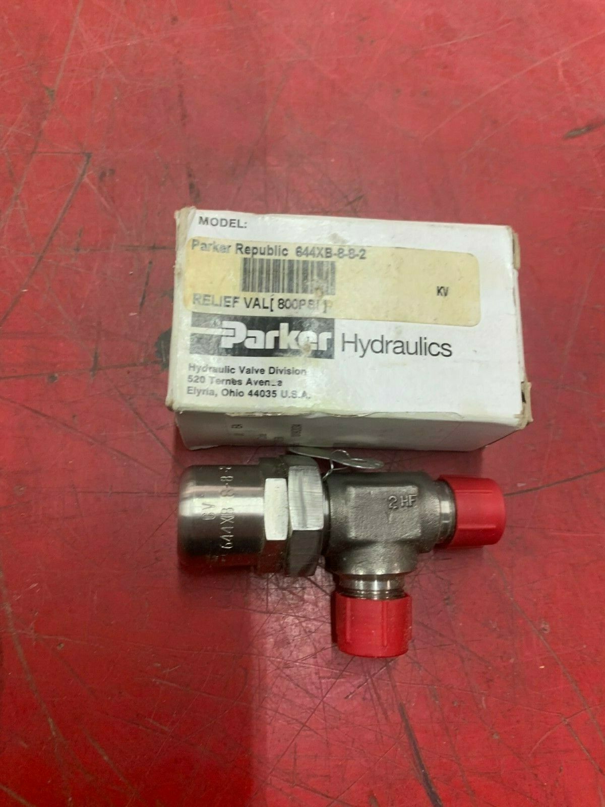 NEW IN BOX PARKER RELIEF VALVE 644XB-8-8-2