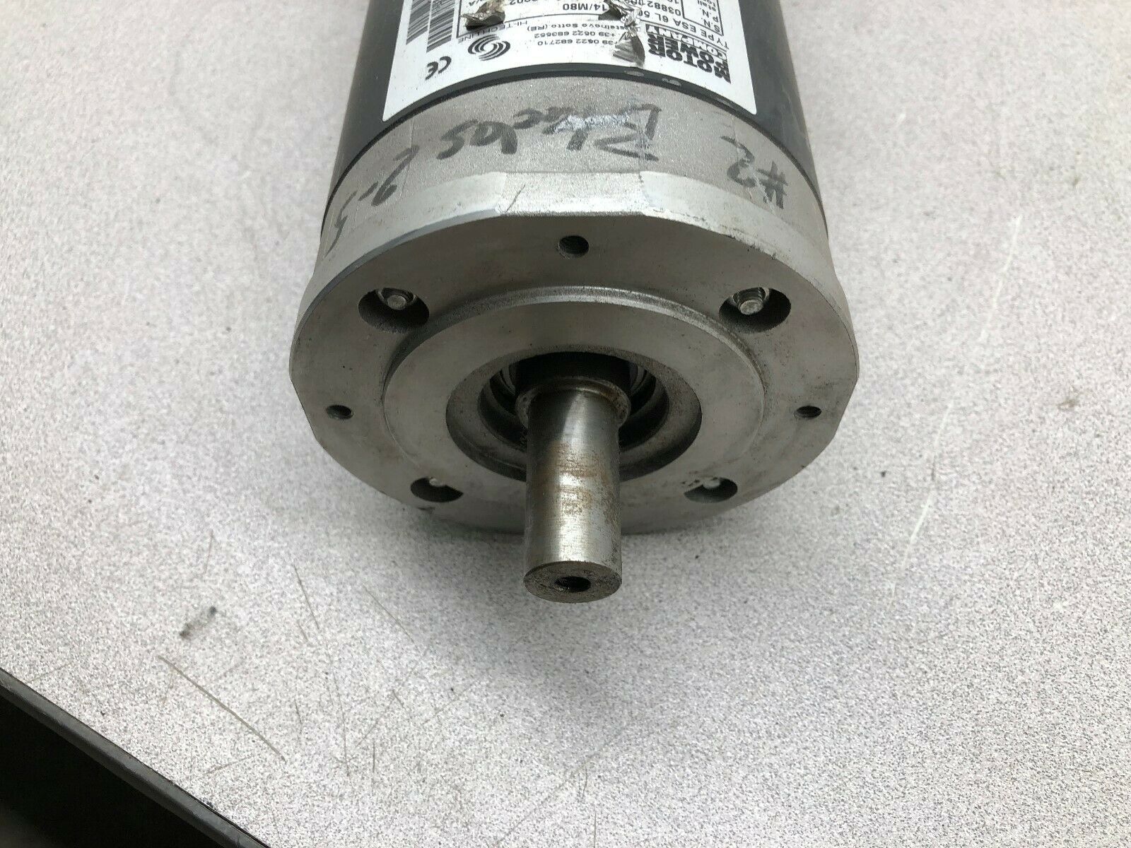 USED MOTOR POWER 2000 RPM 8 NM DC SERVO MOTOR ESA 6L5002 14/M80