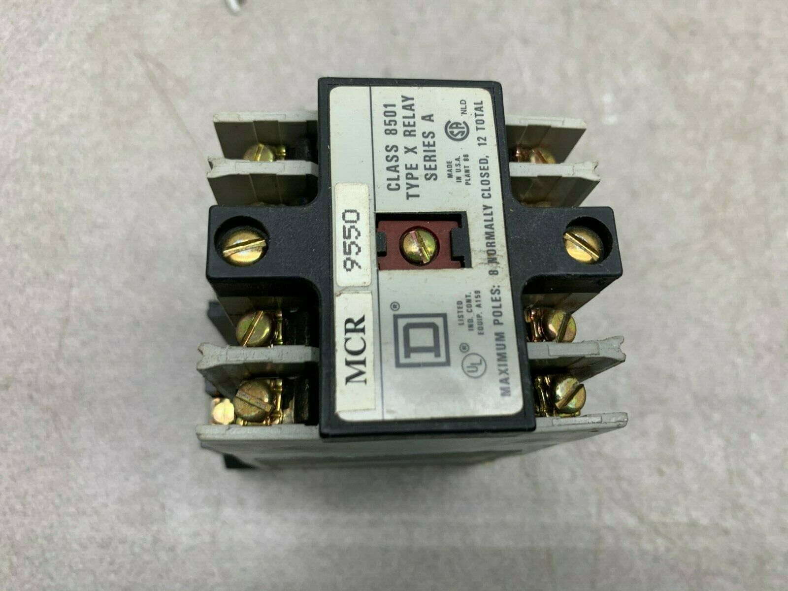 USED SQUARE D RELAY 8501 X080