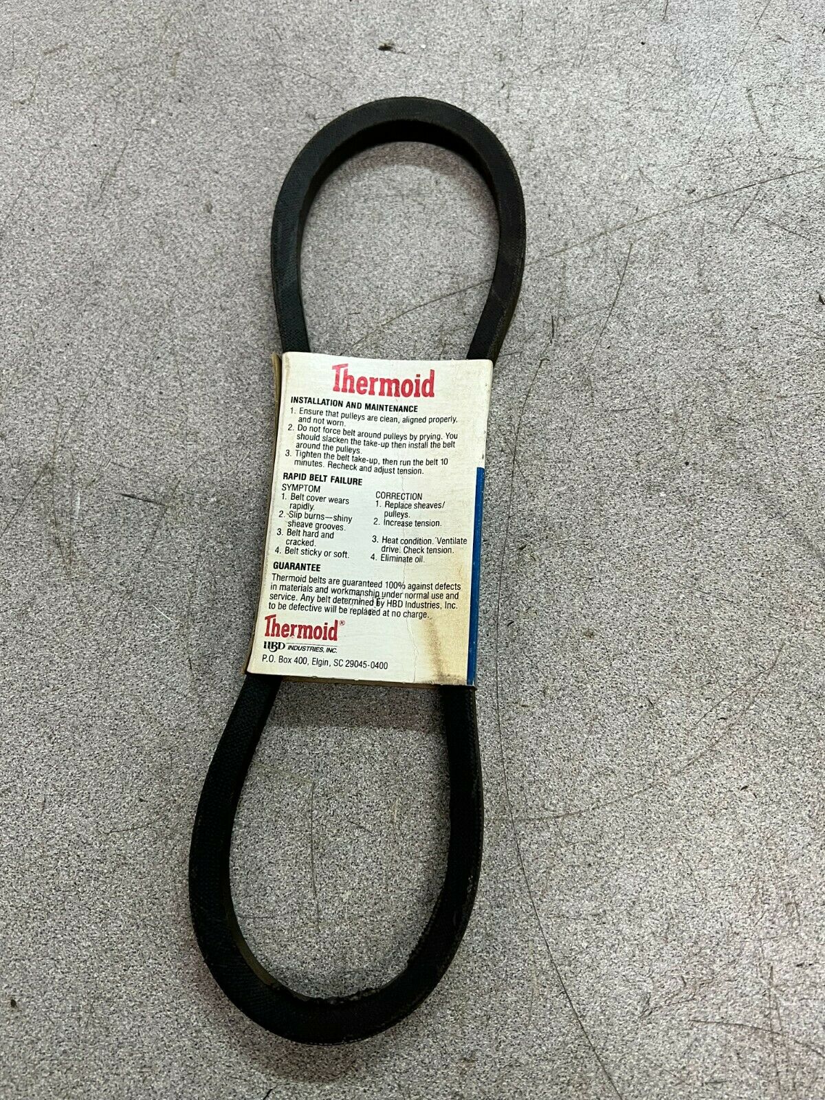 LOT OF 2 NEW NO BOX THERMOID BELT  4L250