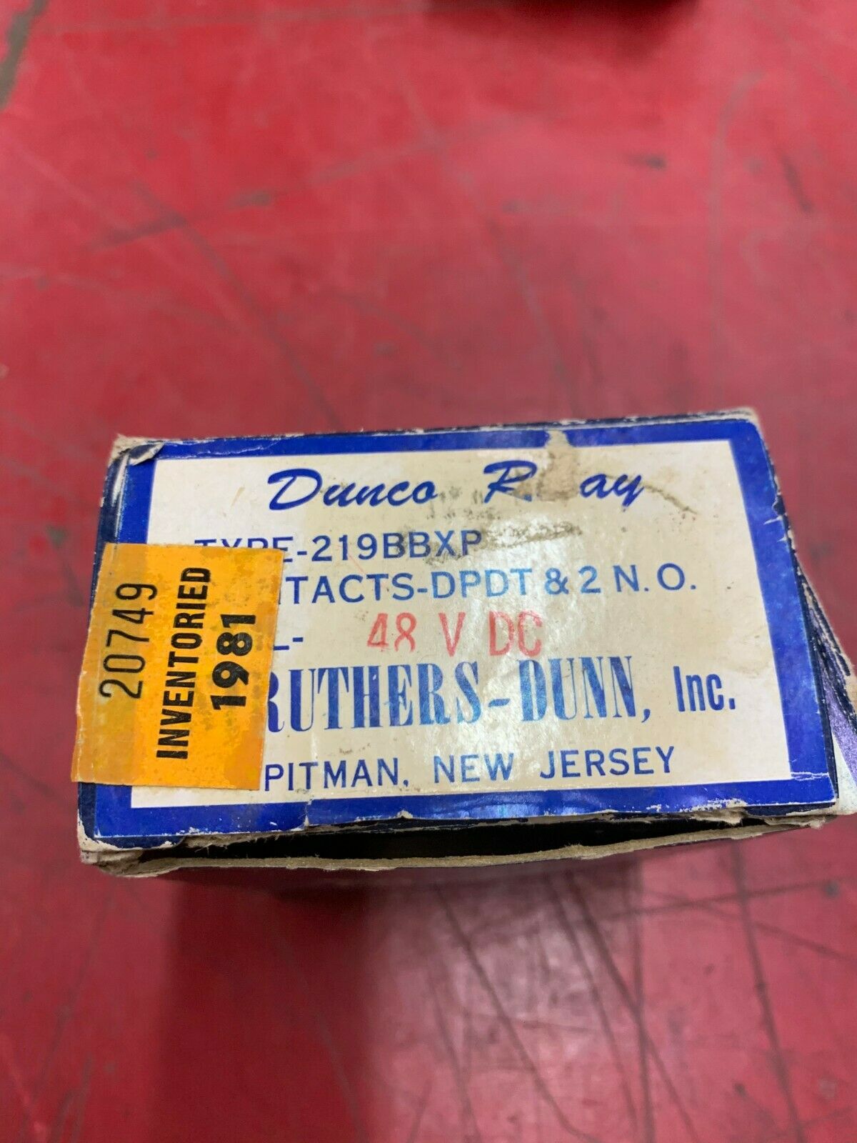 NEW IN BOX STRUTHERS-DUNN 48VDC. RELAY 219BBXP