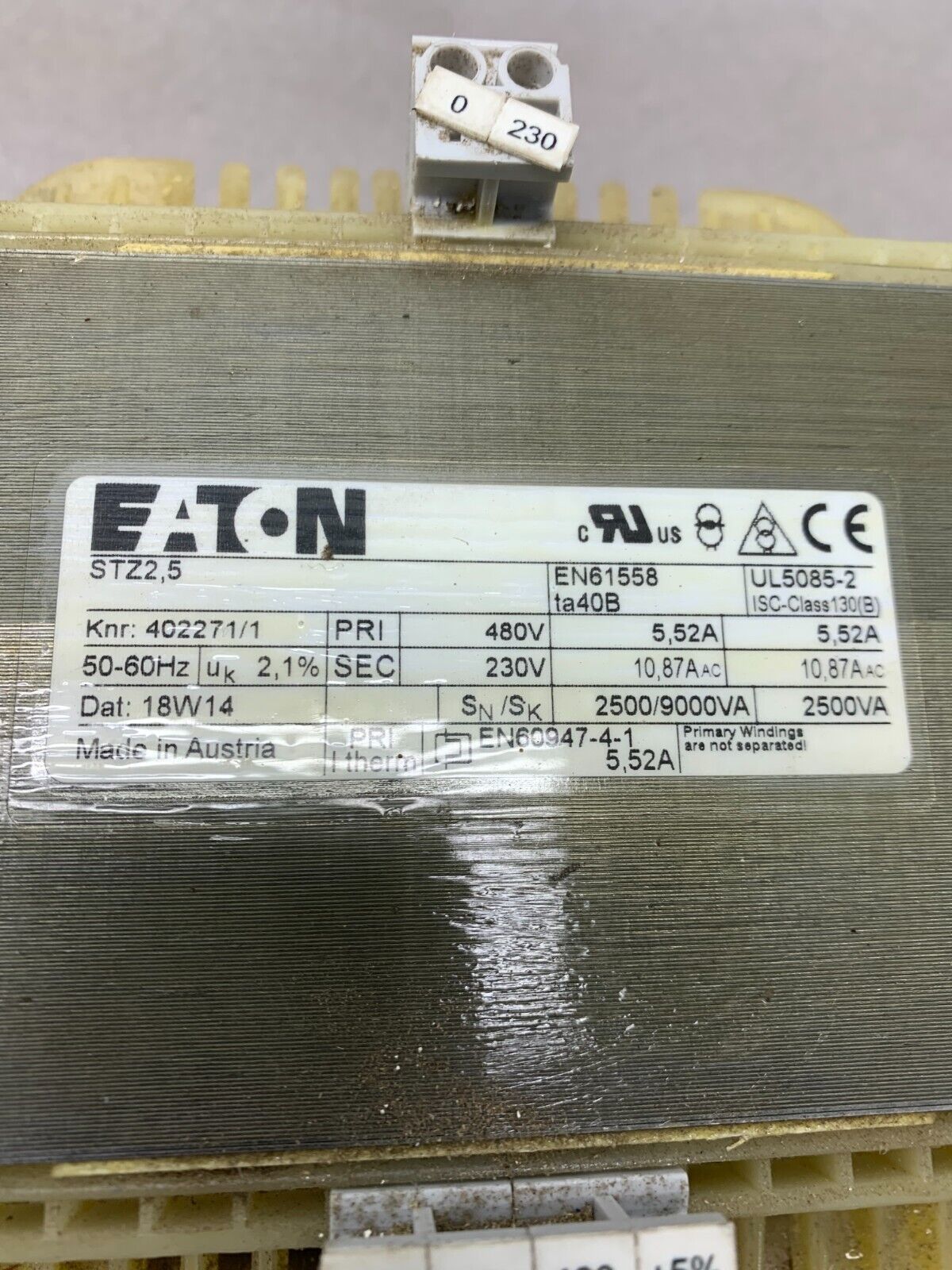 USED EATON STZ2,5 TRANSFORMER 402271/1