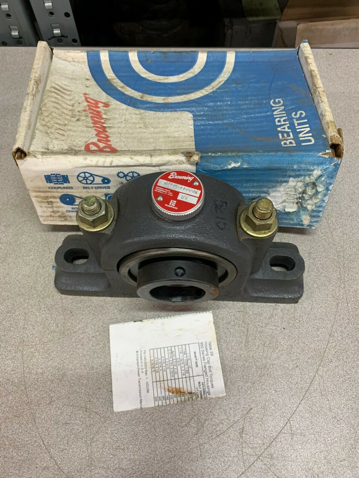 NEW IN BOX BROWNING 1-11/16" BORE PILLOW BLOCK BEARING PB950EX 1 11/16