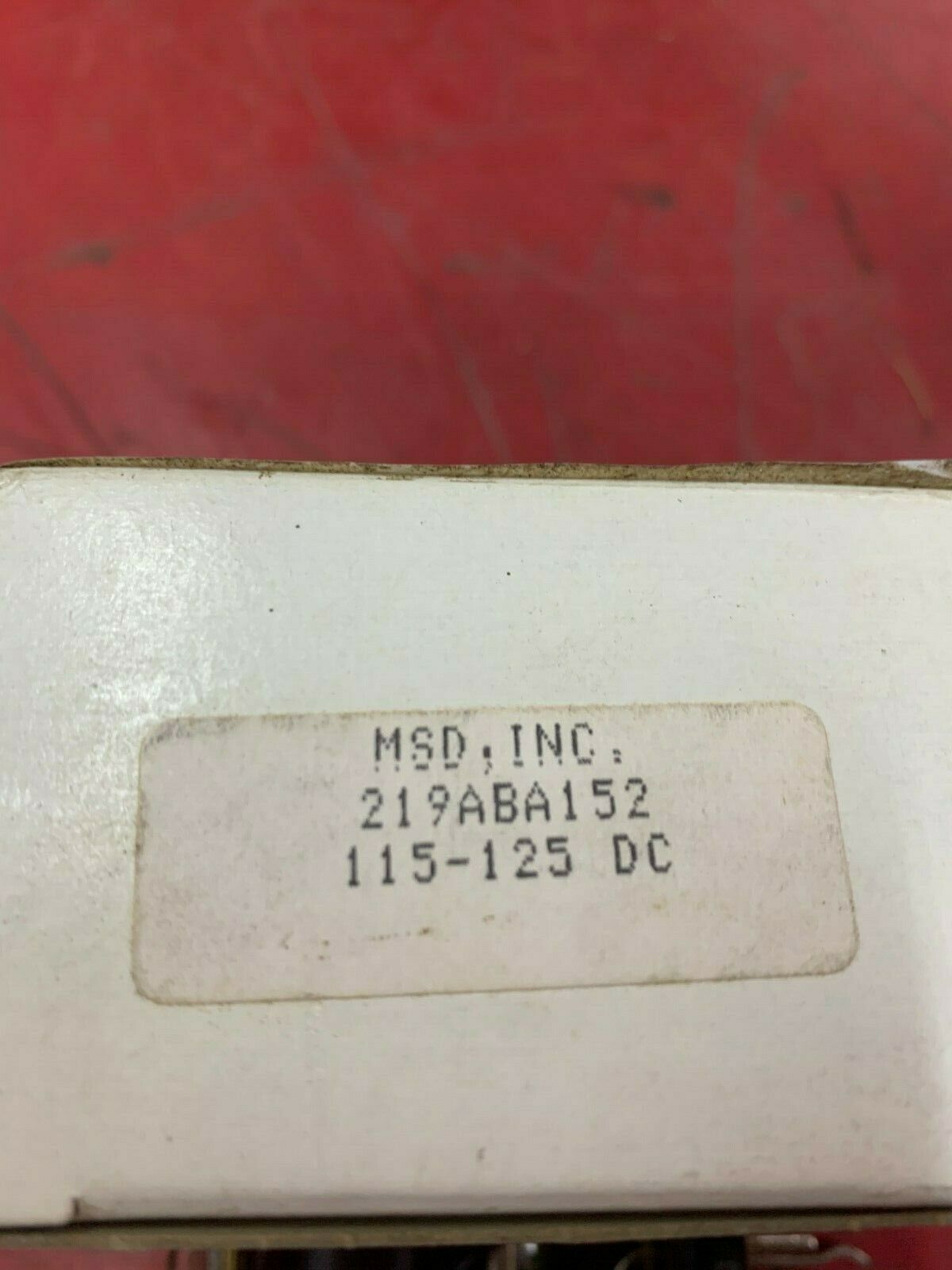 NEW IN BOX MSD INC. 125VDC. RELAY 219ABA152