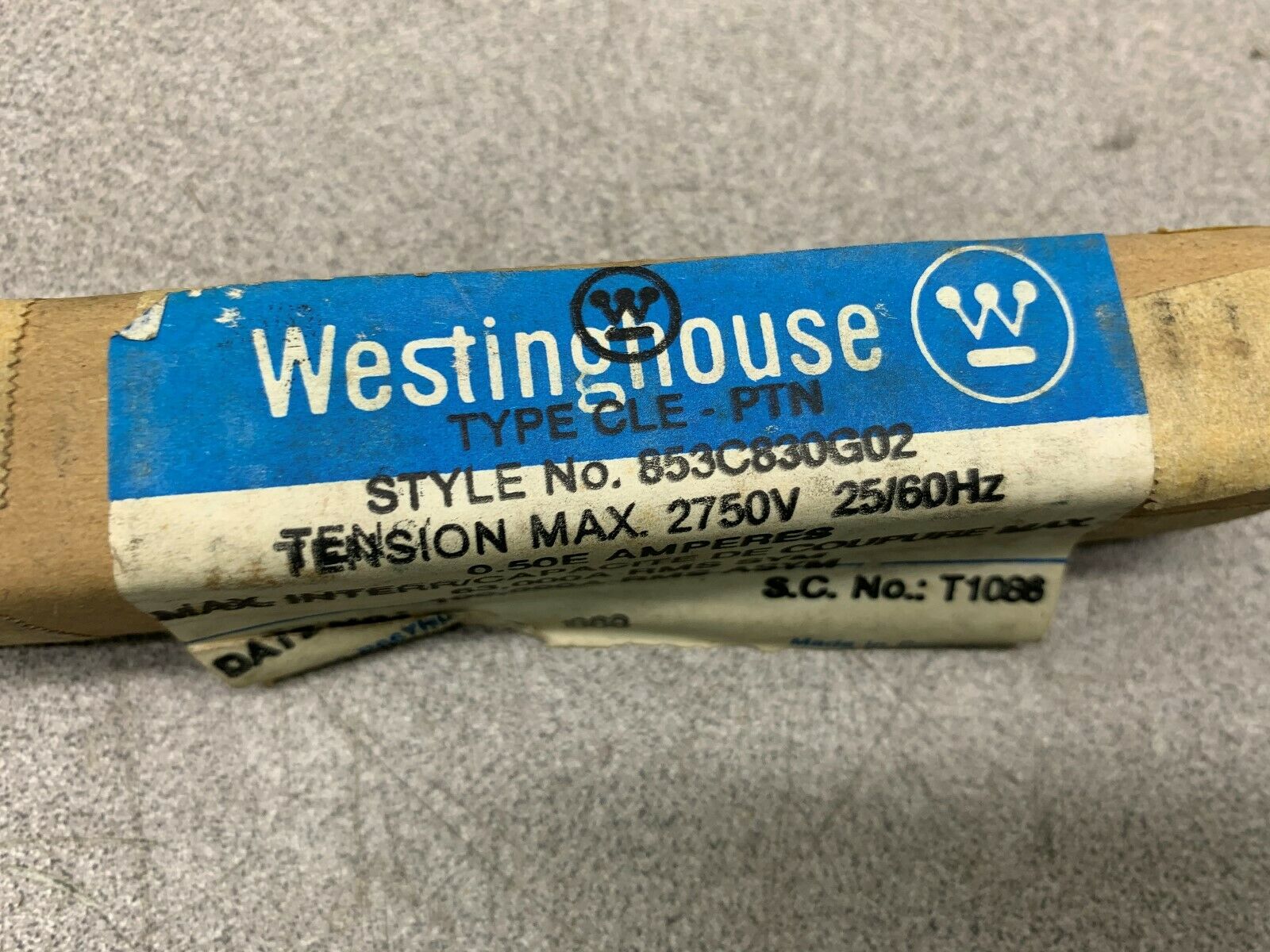 NEW IN BOX WESTINGHOUSE PART 853C830G02