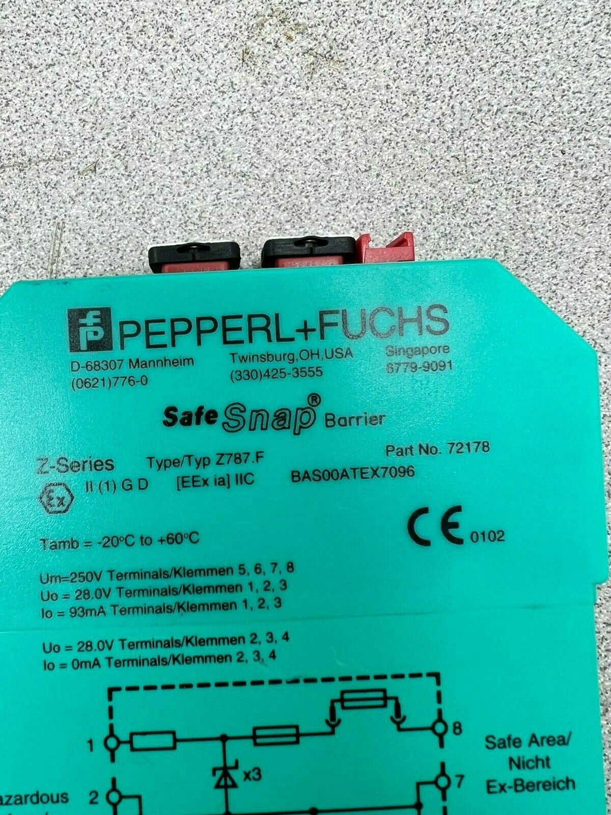 USED PEPPERL+FUCHS SNAP BARRIER 72178