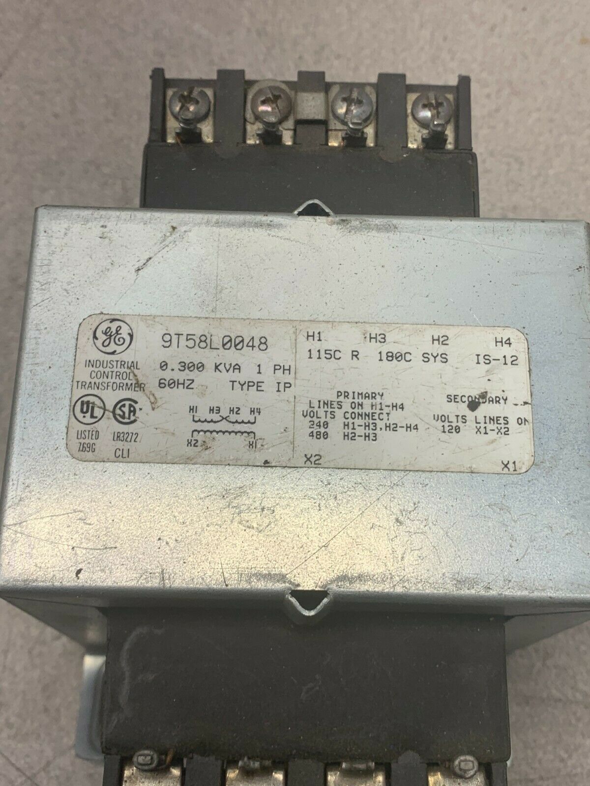 USED GENERAL ELECTRIC TRANSFORMER 9T58L0048