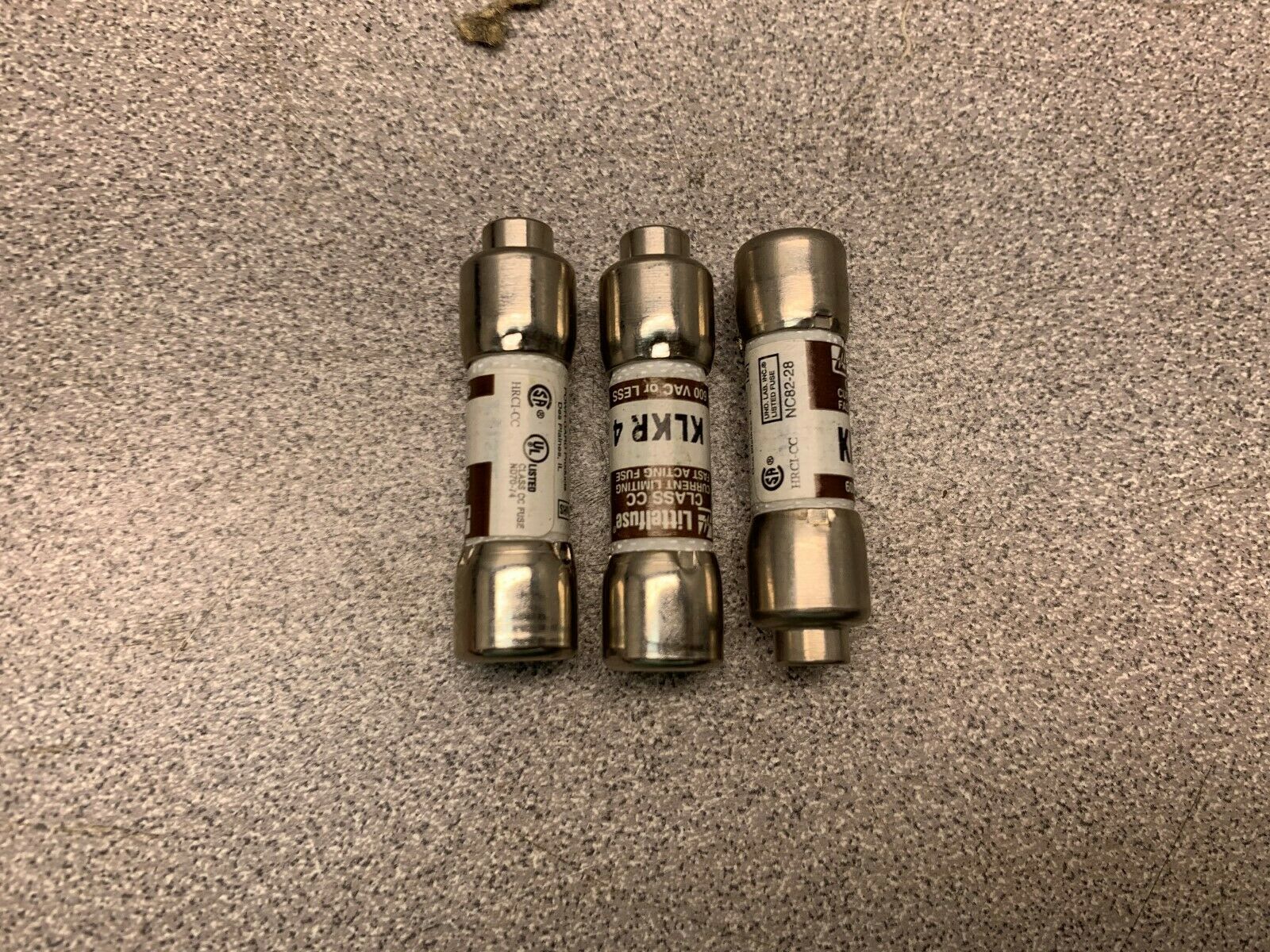 LOT OF 3 NEW NO BOX LITTELFUSE KLKR 4