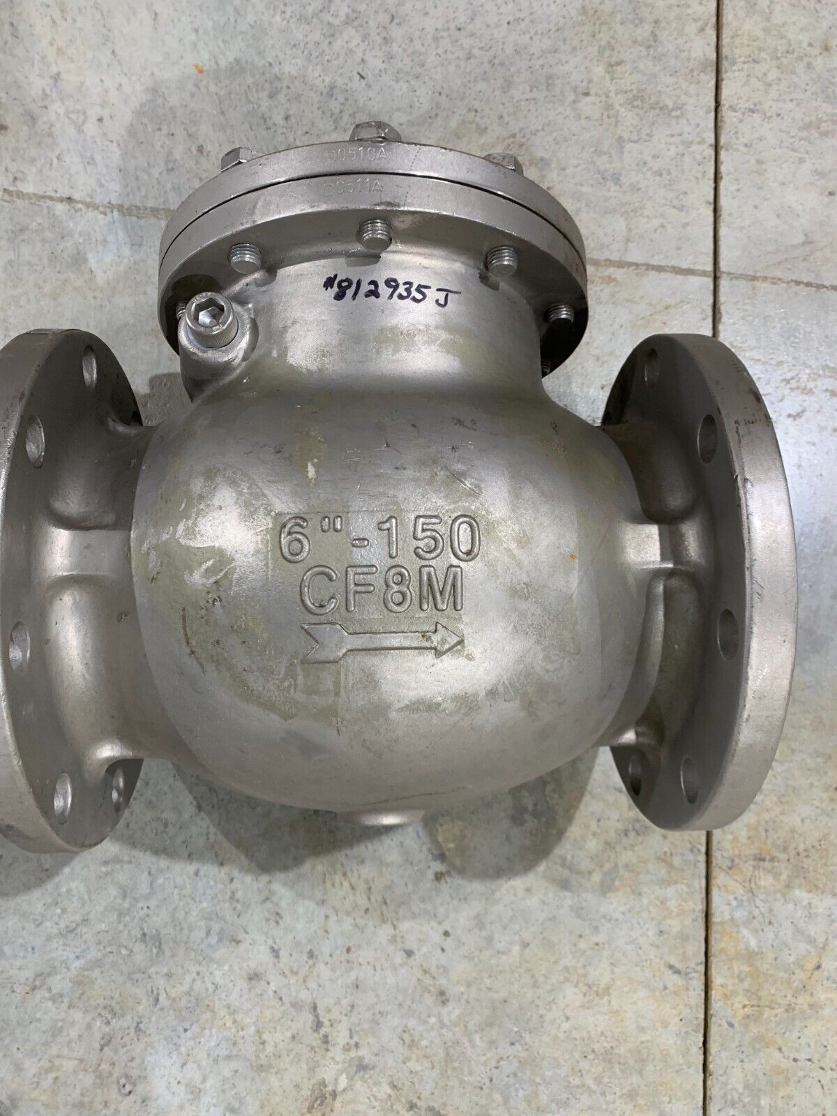 NEW FNW CF8M CLASS 150 STAINLESS 6" CHECK VALVE FNW471AU DESIGN ASME B16.34