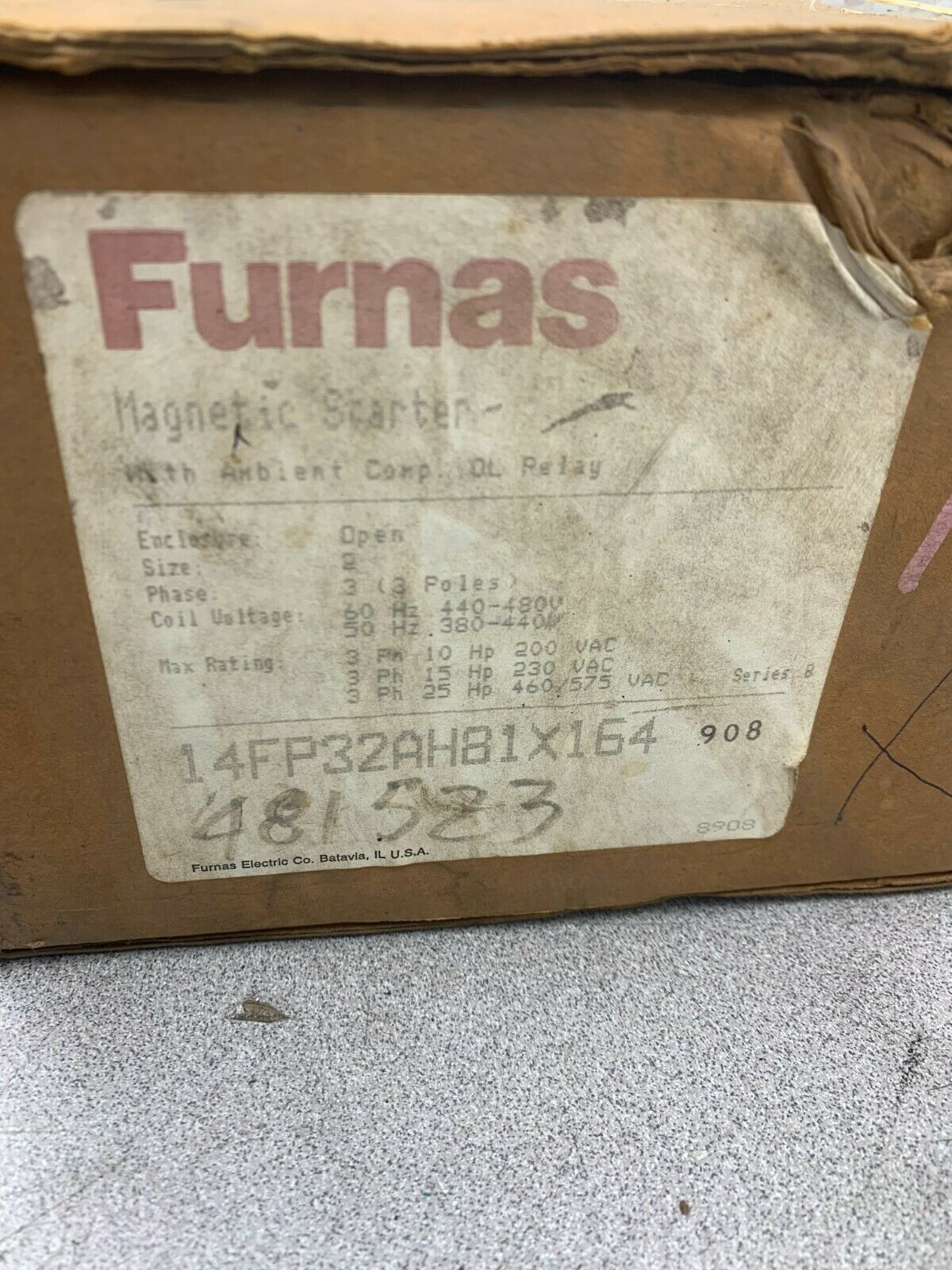 NEW IN BOX FURNAS SIZE 2 STARTER 14FP32AH81X164