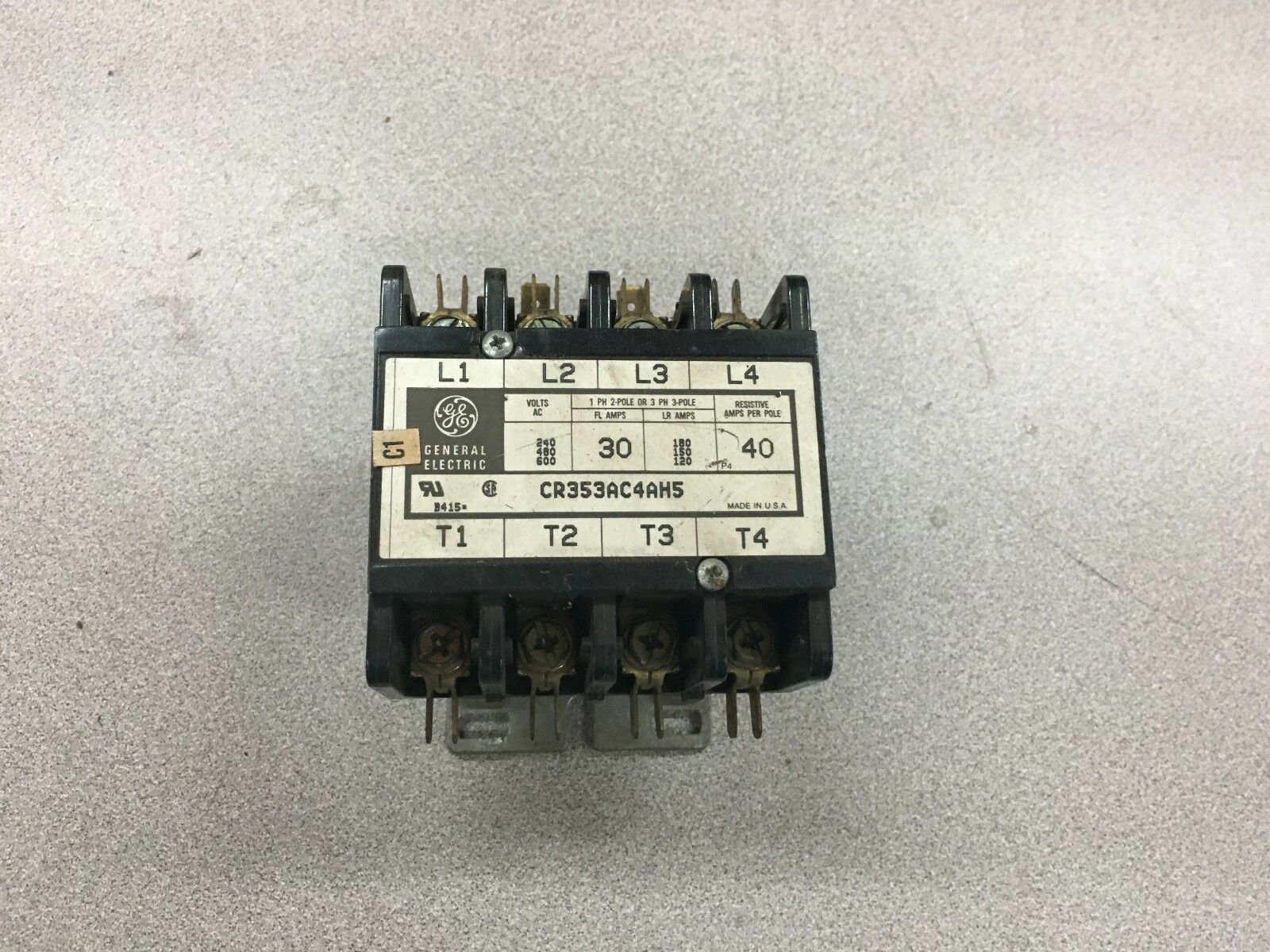 USED  GENERAL ELECTRIC CONTACTOR CR353AC4AH5