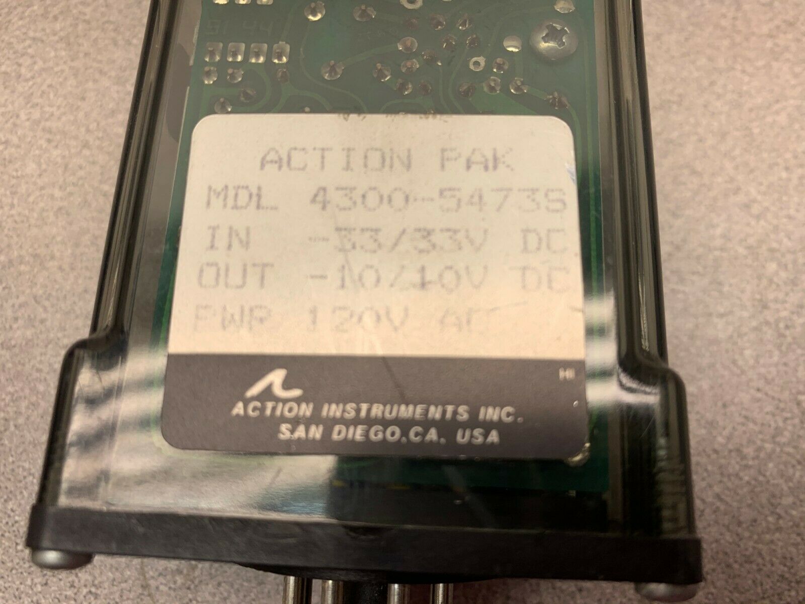 USED ACTION PAK RELAY MDL 4300-54735