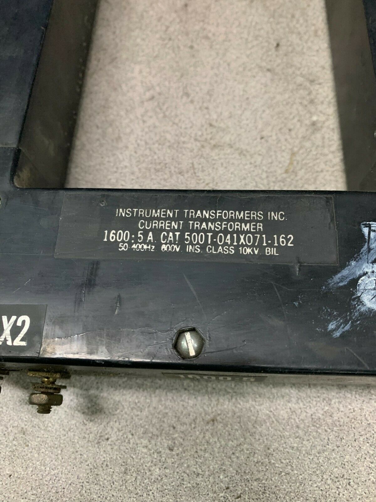 USED INSTRUMENT TRANSFORMERS 1600:5A CURRENT TRANSFORMER 500T-041X071-162