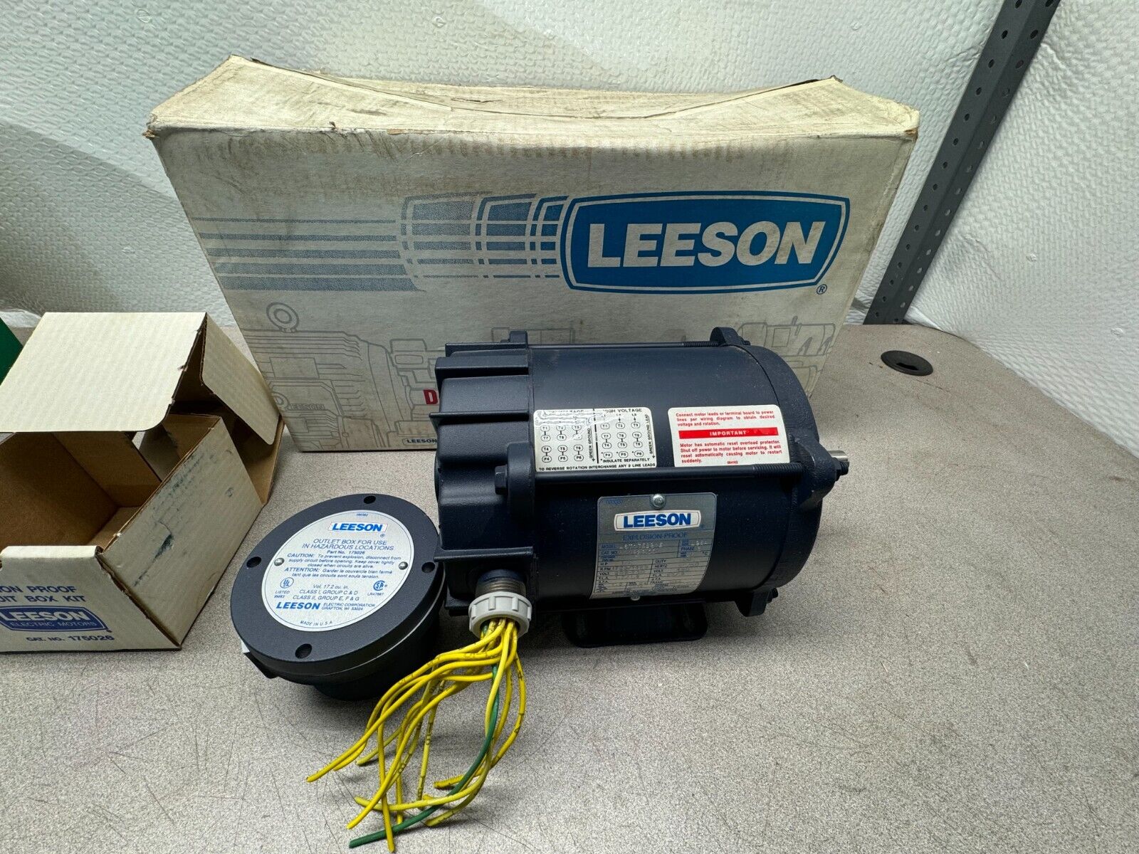 NEW LEESON 111929.00 1/2HP EXPLOSION PROOF MOTOR 1725/1425RPM A6T17EB21E