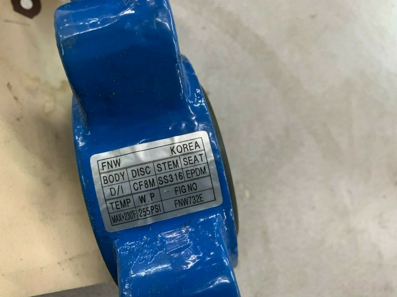 NEW NO BOX FNW 2" BUTTERFLY VALVE FNW732E