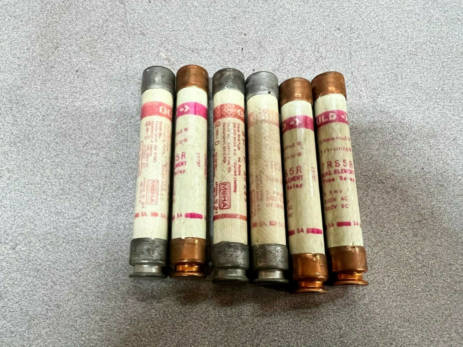 LOT OF 6 NEW NO BOX GOULD FUSE TRS5R