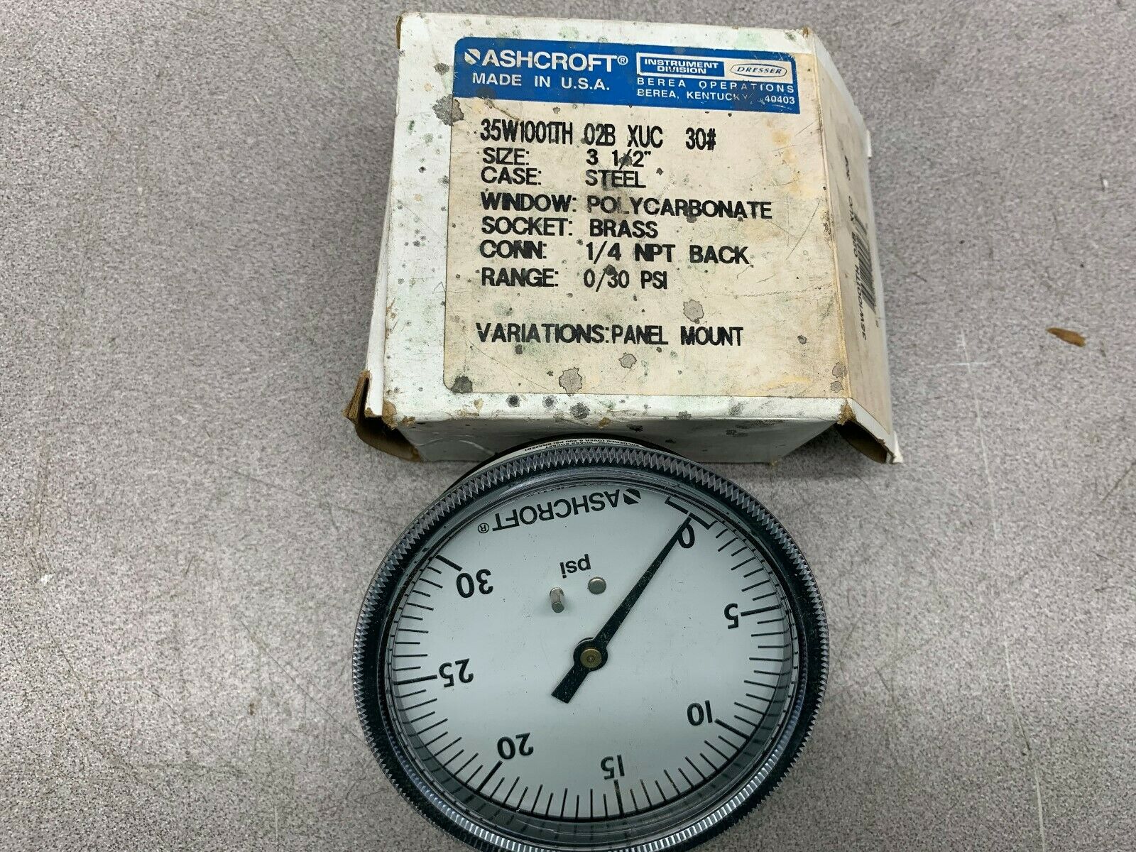 NEW IN BOX ASHCROFT PANEL METER 35W100TH 02B XUC