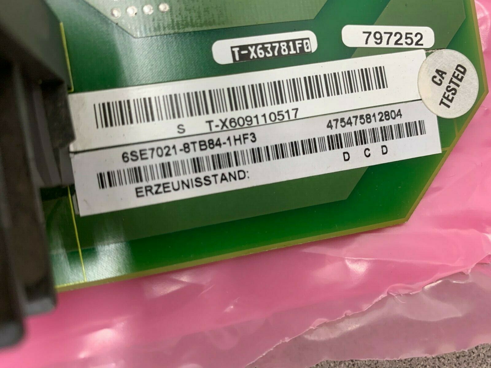 USED SIEMENS POWER ELECTRONIC UNIT BOARD 6SE7021-8TB84-1HF3