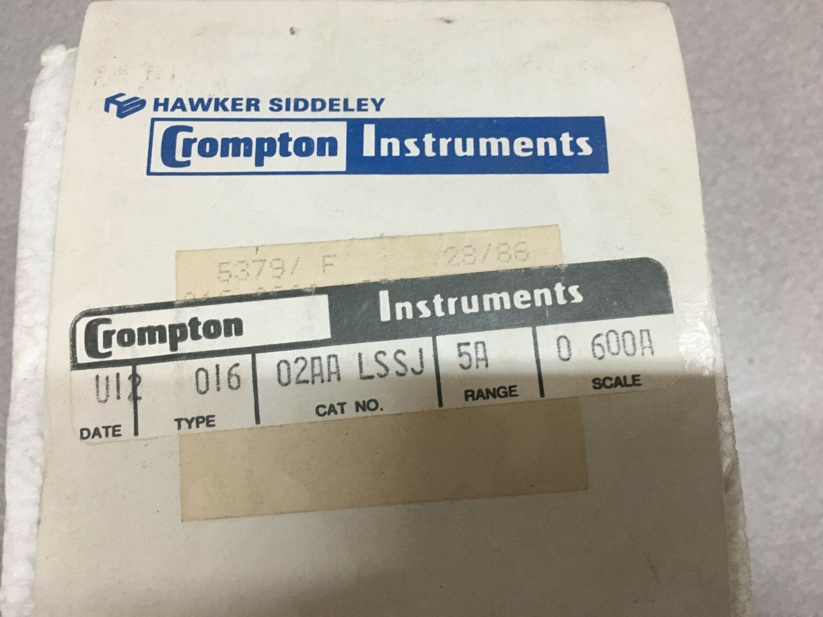 NEW IN BOX CROMPTON INSTRUMENTS 02AA-LSSJ