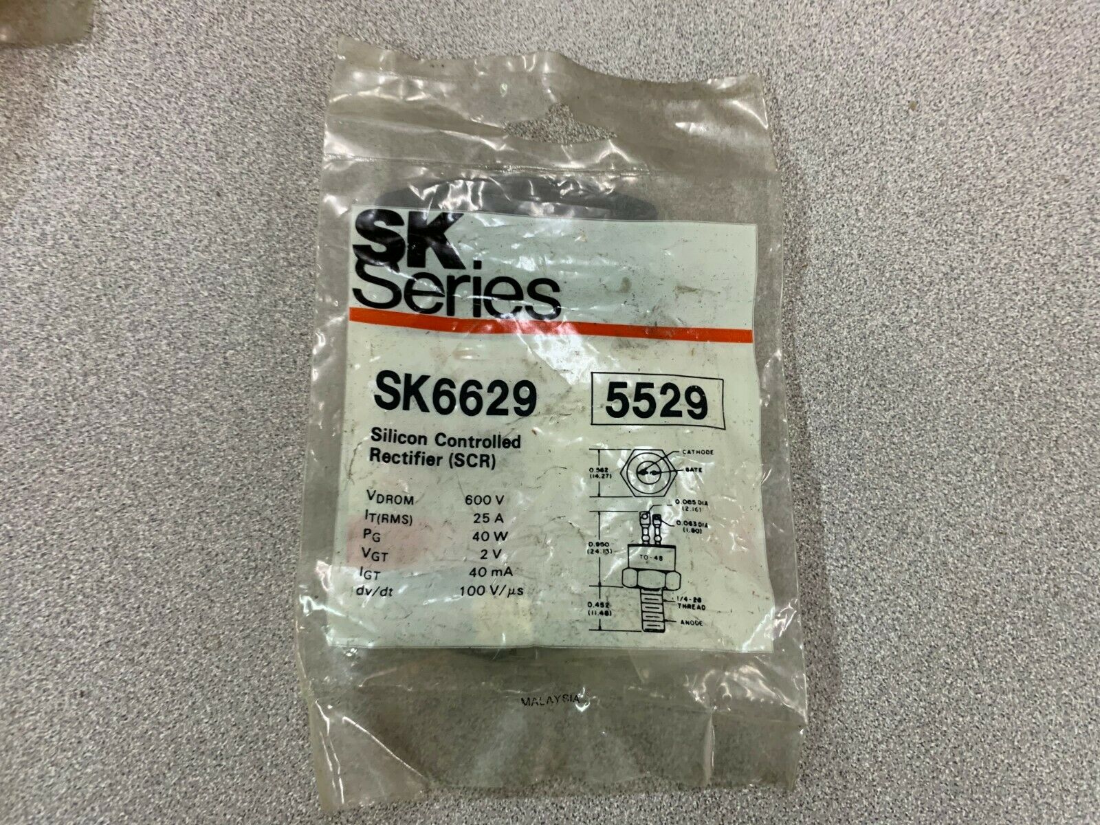 LOT OF 4 NEW IN BAG SK SERIES RECTIFIER SK6629