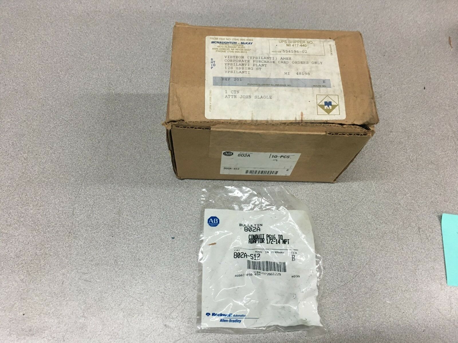 NEW IN BOX LOT OF 9 ALLEN BRADLEY ADAPTOR 802A-S12 SERIES B