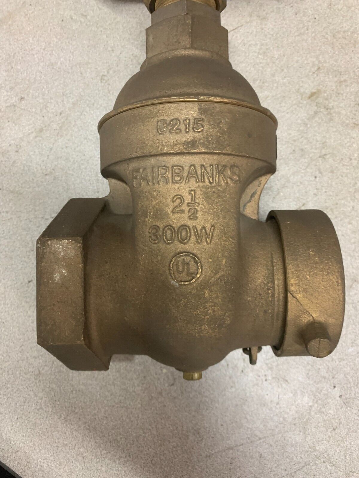 NEW NO BOX FAIRBANKS 2-1/2" GATE VALVE 300W 0215