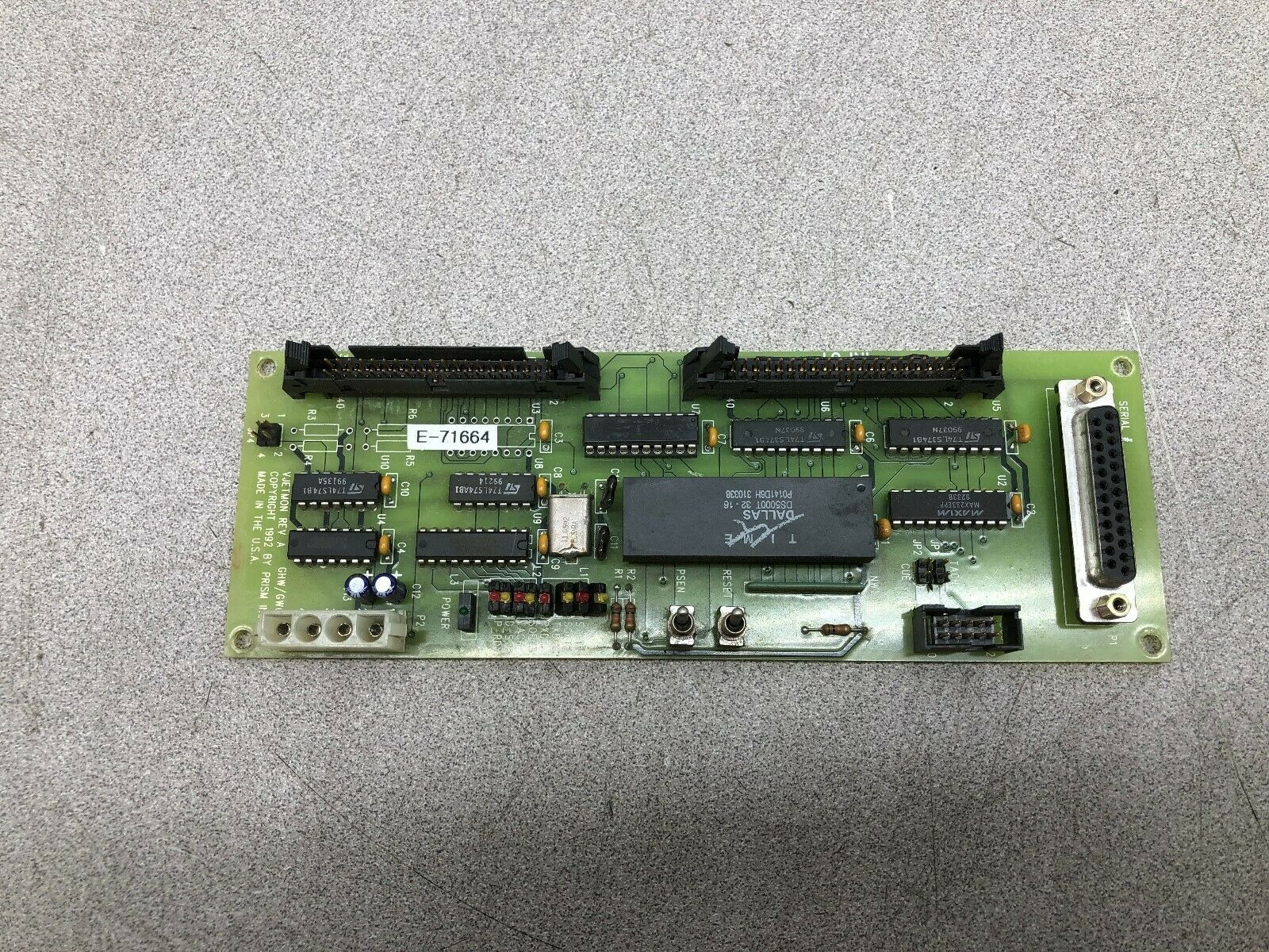 USED PRISM CIRCUIT BOARD VJETMON REV A