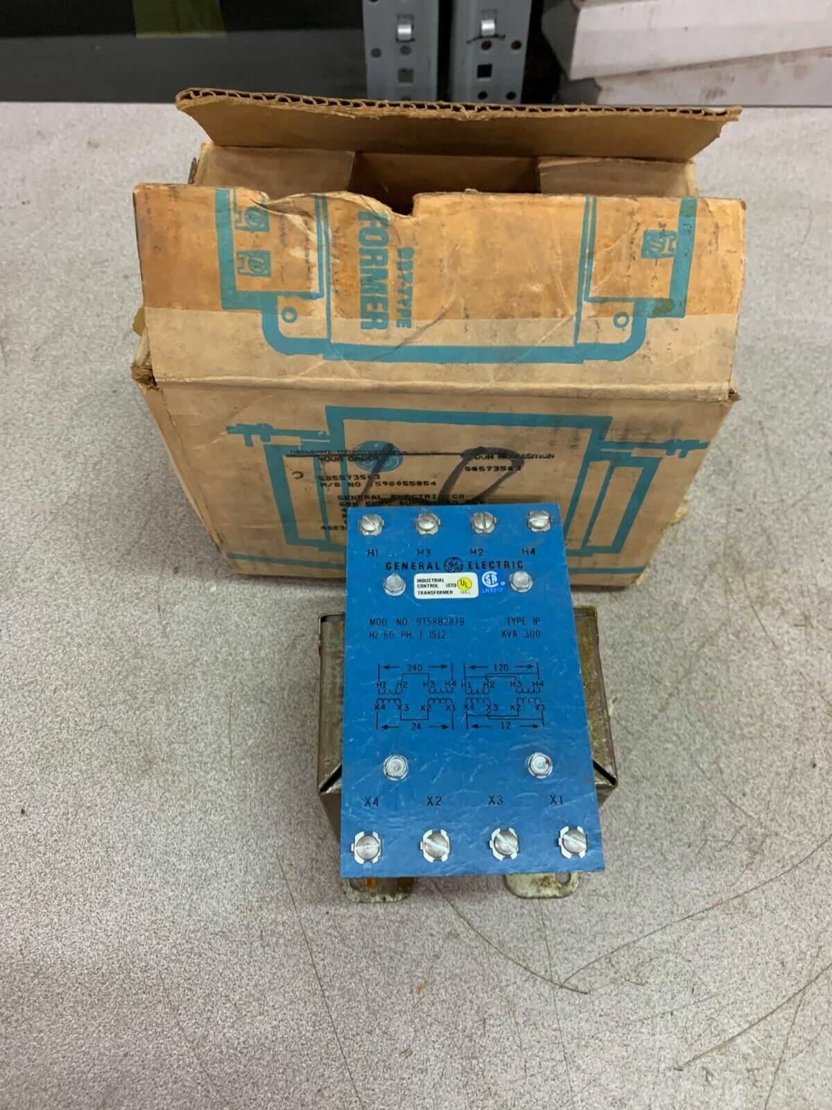 NEW IN BOX GENERAL ELECTRIC .300KVA TRANSFORMER 9T58B2879