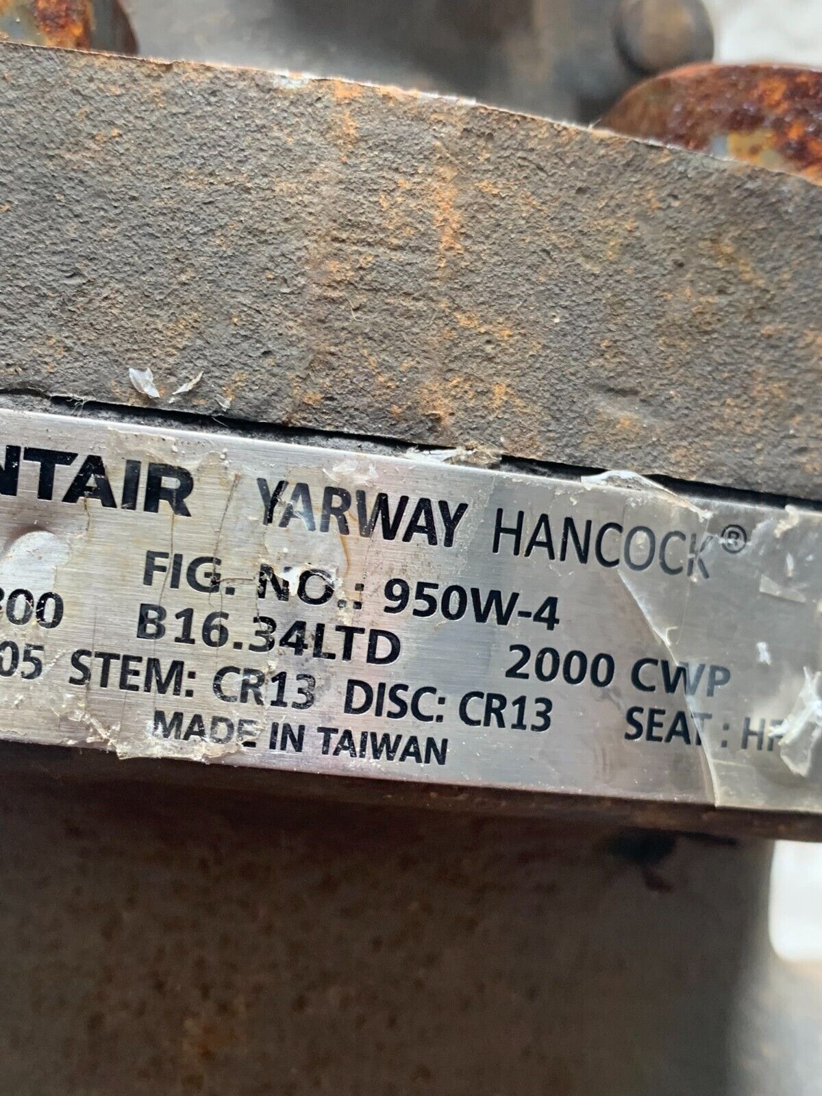 NEW PENTAIR HANCOCK 2" GATE VALVE FIG. 950W-4 CLASS 800 B16.34LTD