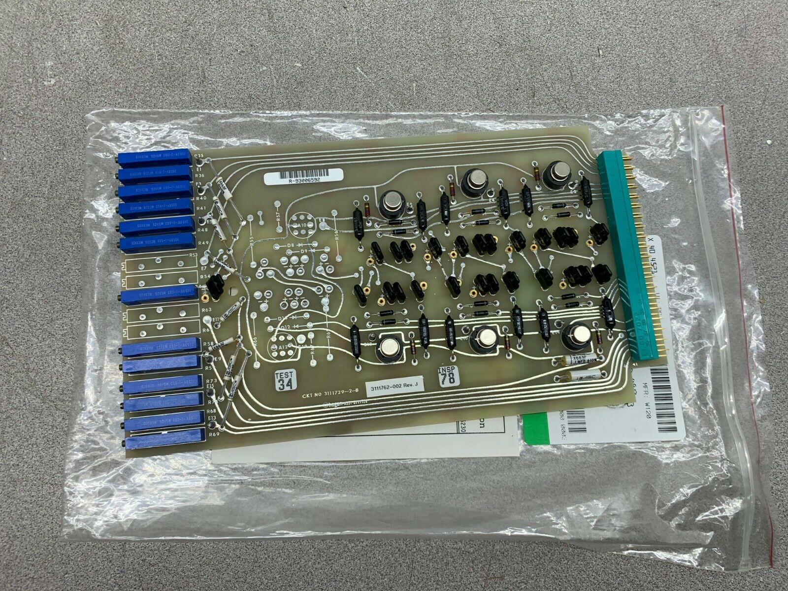 NEW NO BOX WESTINGHOUSE CIRCUIT BOARD 3111729-2-B