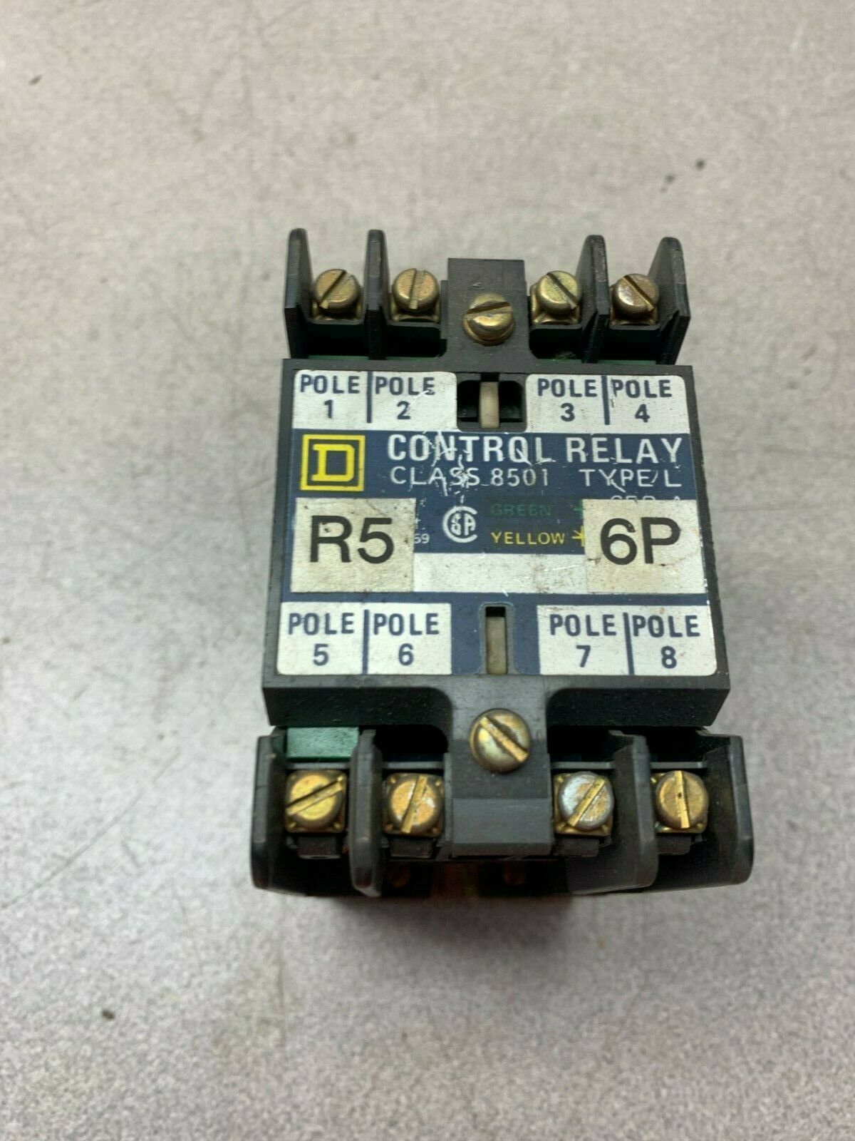 USED SQUARE D RELAY 8501 L0-60