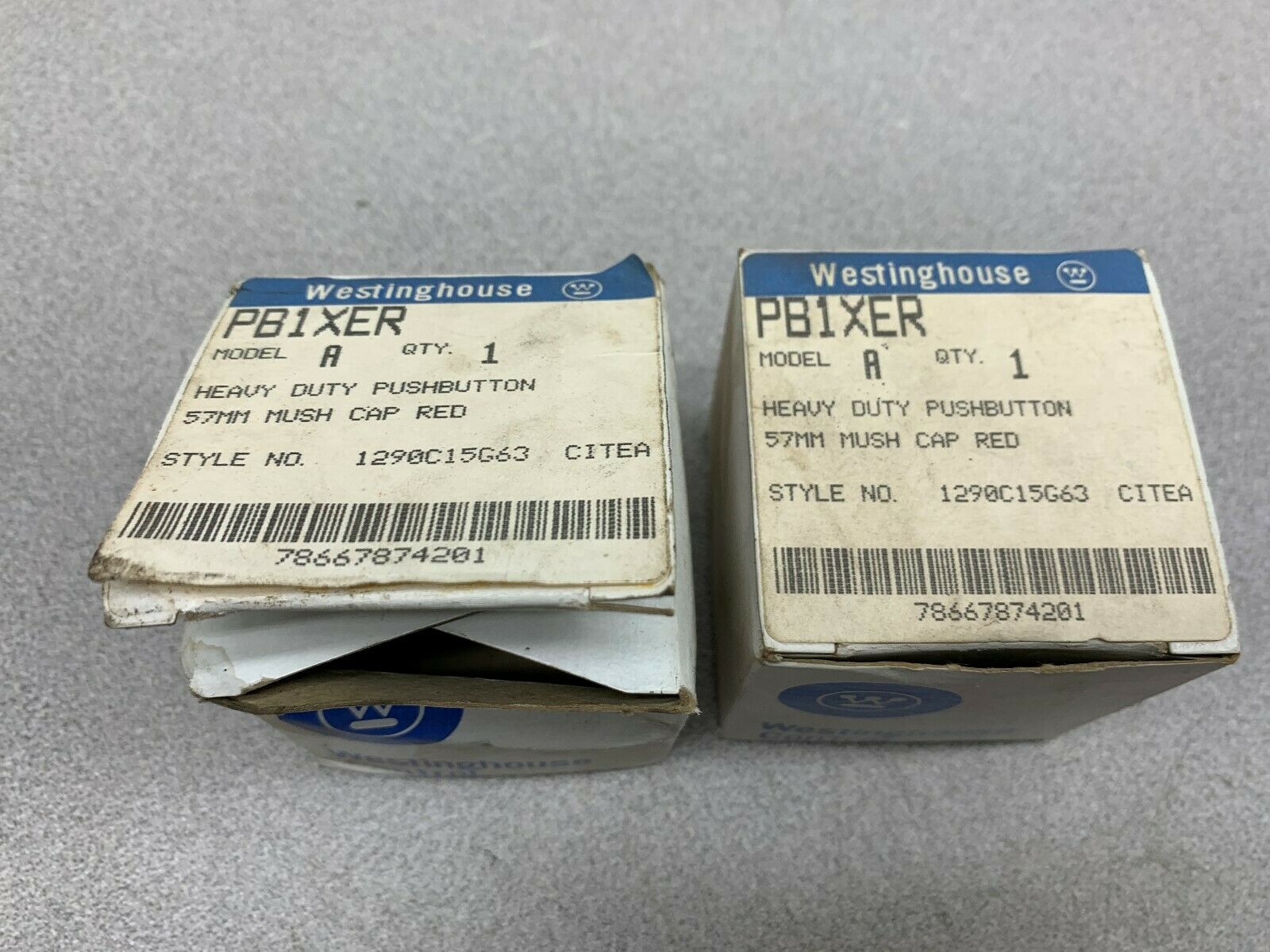 LOT OF 2 NEW IN BOX WESTINGHOUSE PUSHBUTTON CAP PB1XER