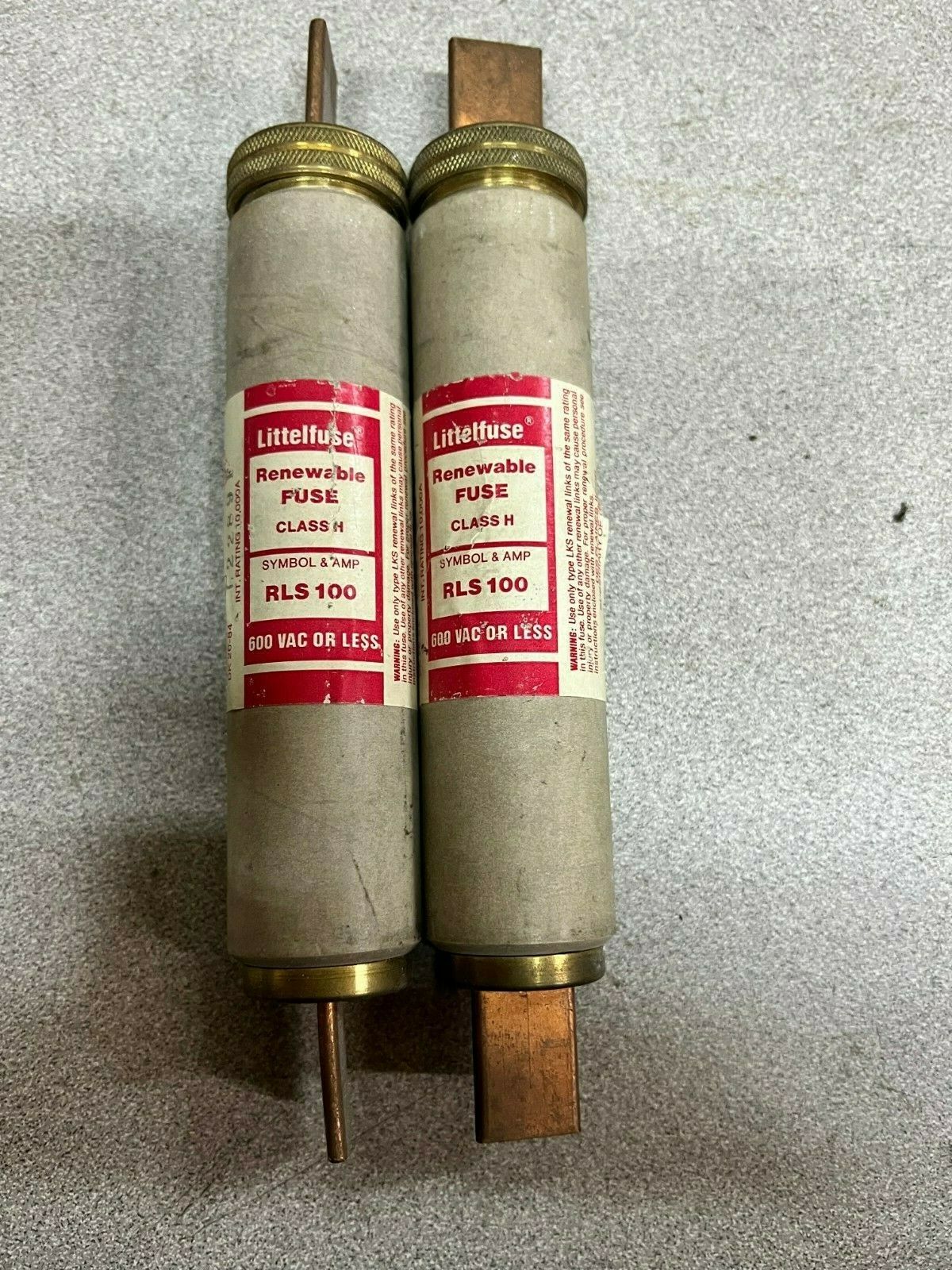 LOT OF 2 NEW NO BOX LITTELFUSE FUSE RLS100