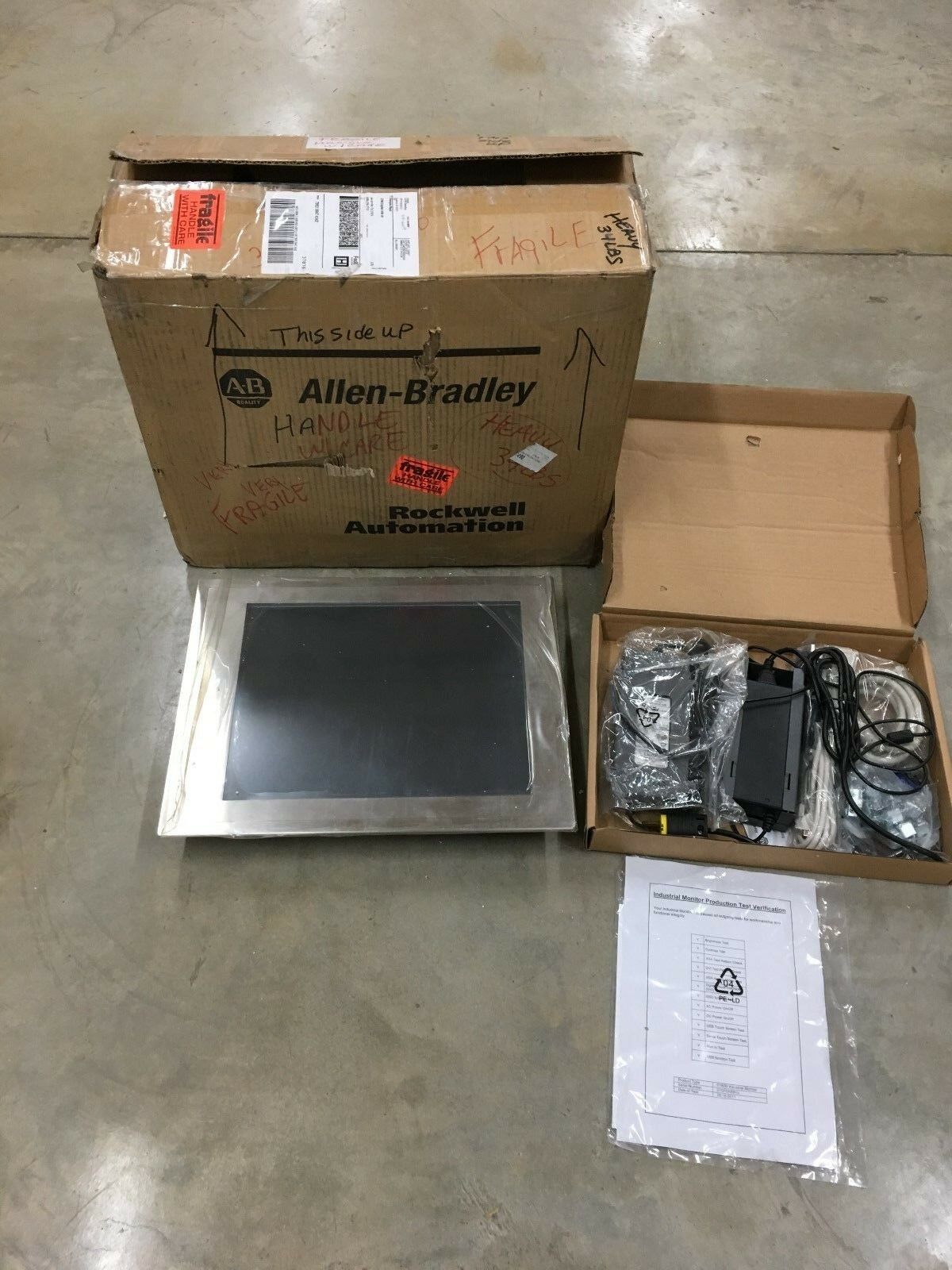 NEW IN BOX ALLEN-BRADLEY TOUCH SCREEN INDUSTRIAL MOTOR 6186M-17PTSS SERIES F