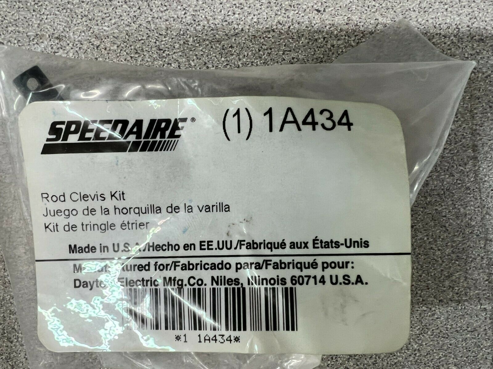 LOT OF 2 NEW IN BAG SPEEDAIRE CLEVIS ROD 1A434