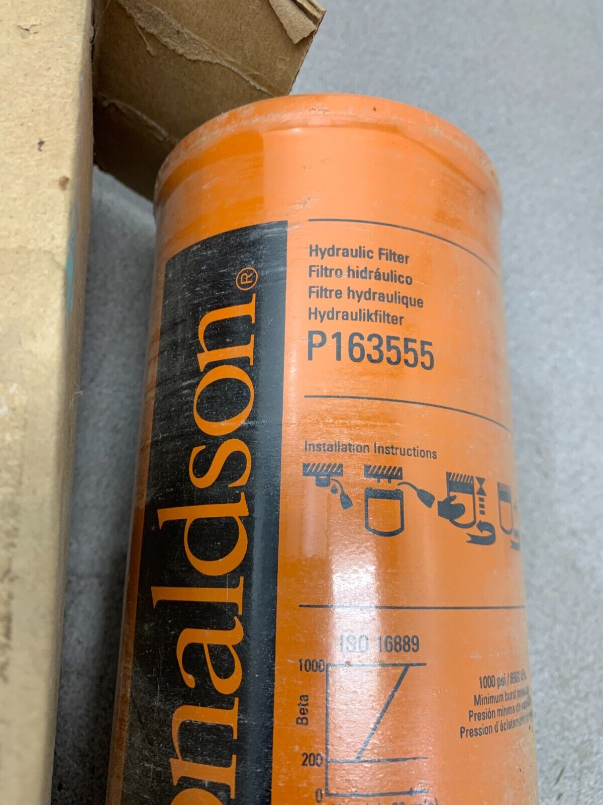 NEW IN BOX DONALDSON HYDRAULIC FILTER P163555