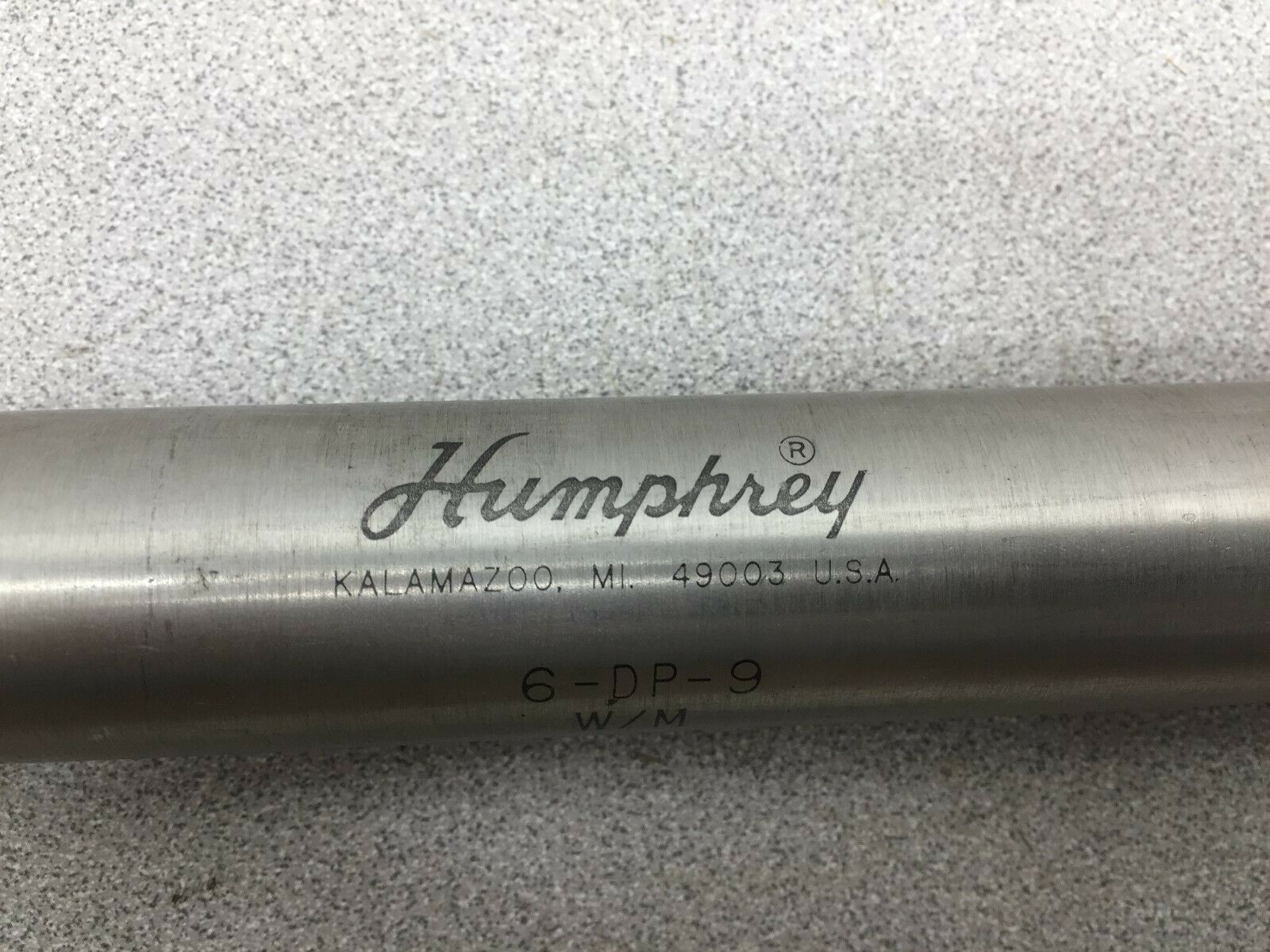 NEW NO BOX HUMPHREY PNEUMATIC CYLINDER 6-DP-9 W/M