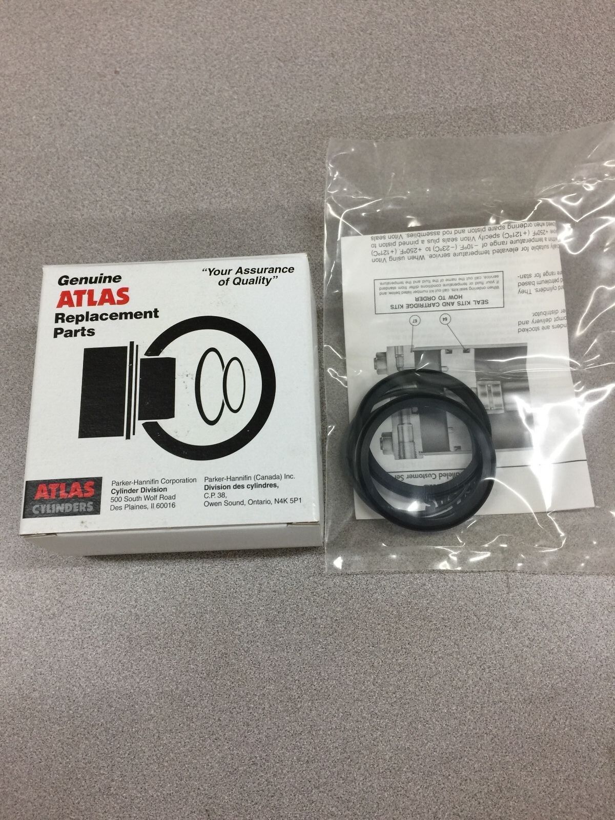 NEW IN BOX ATLAS PISTON LIP SEAL KIT 5B00S025S