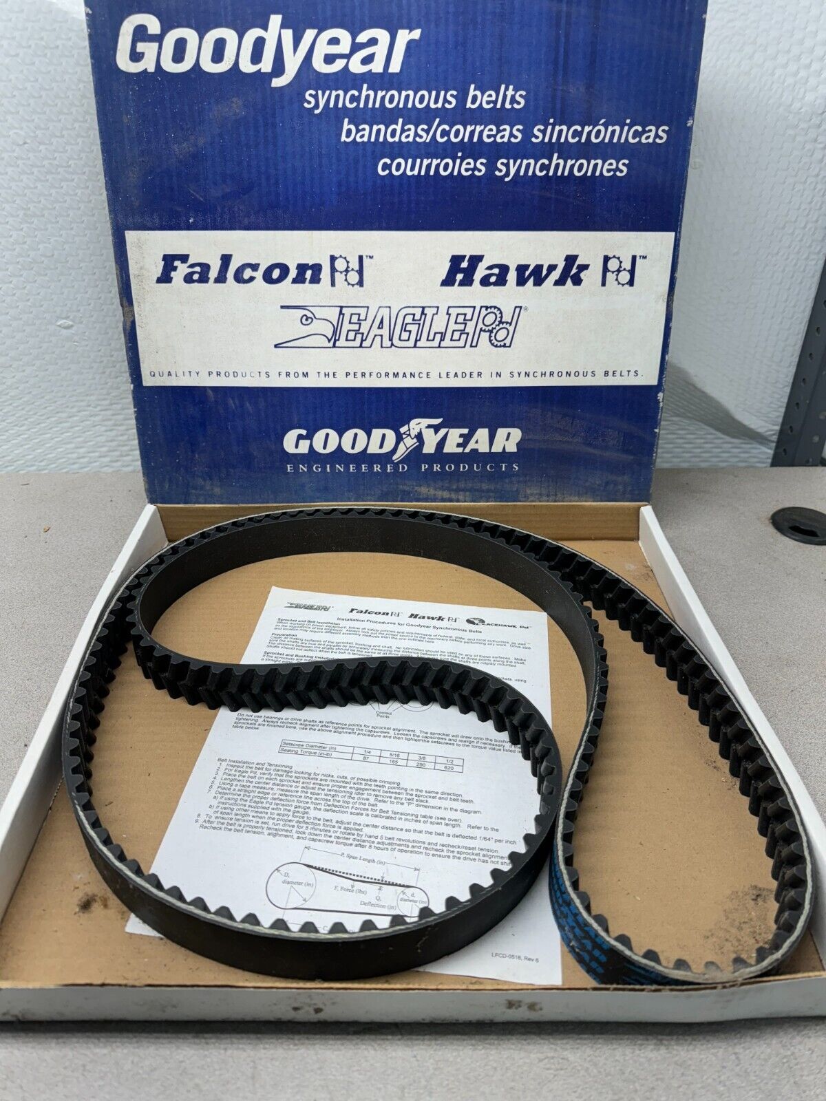 NEW GOODYEAR EAGLEPD SYNCHRONOUS BELT B-2380