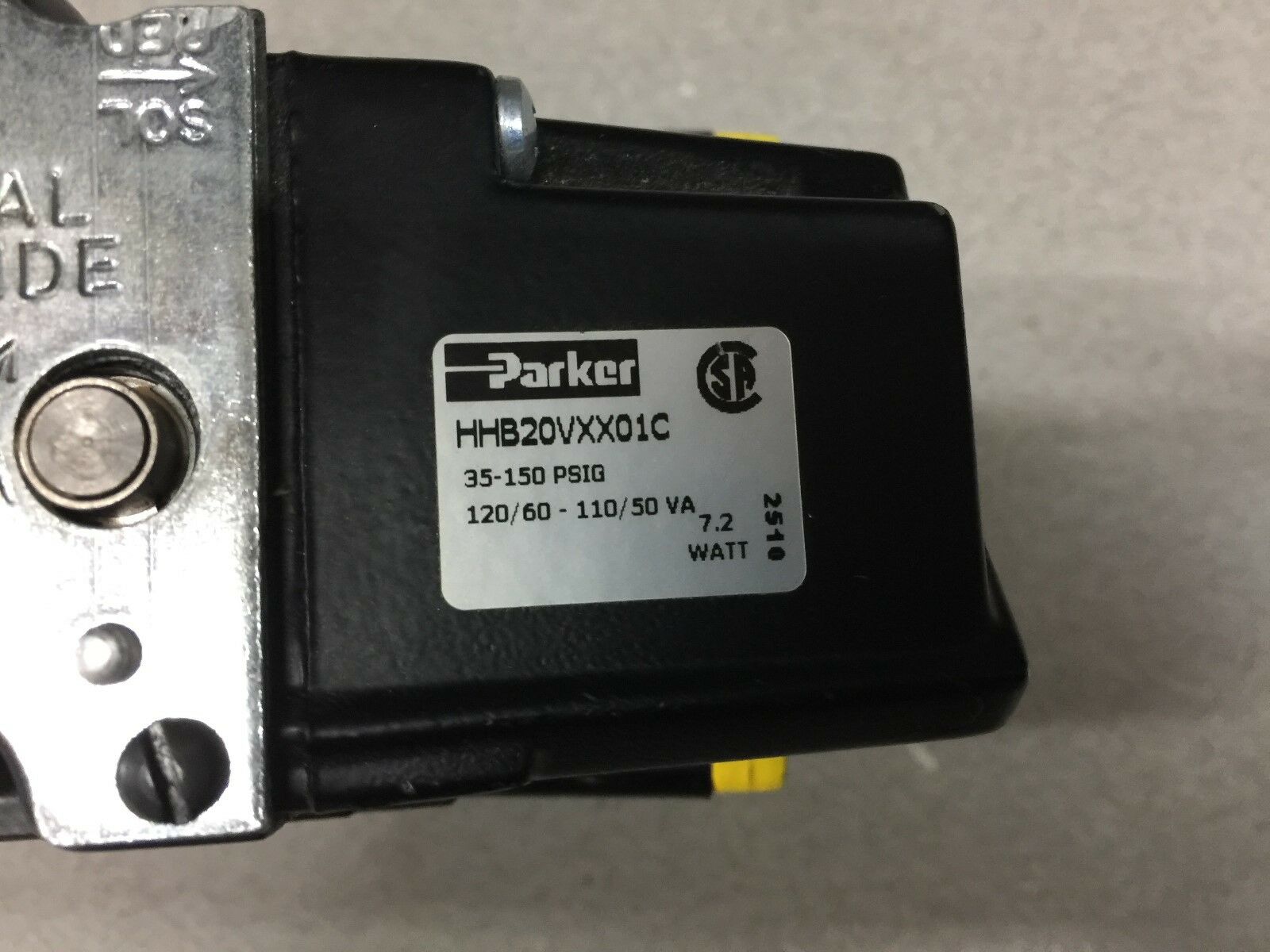 NEW NO BOX PARKER 120VAC 35-150PSI 7.2WATT SOLENOID VALVE HHB20VXX01C